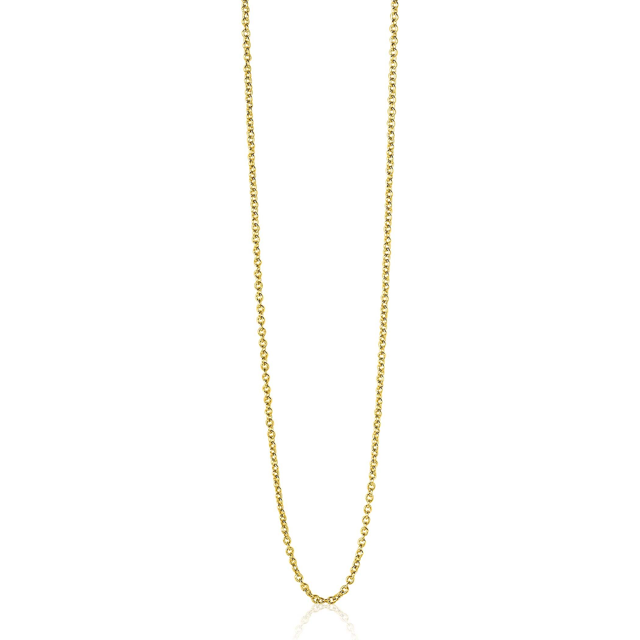80cm ZINZI silberne Anker Kette gelbvergoldet ZILC-A80G