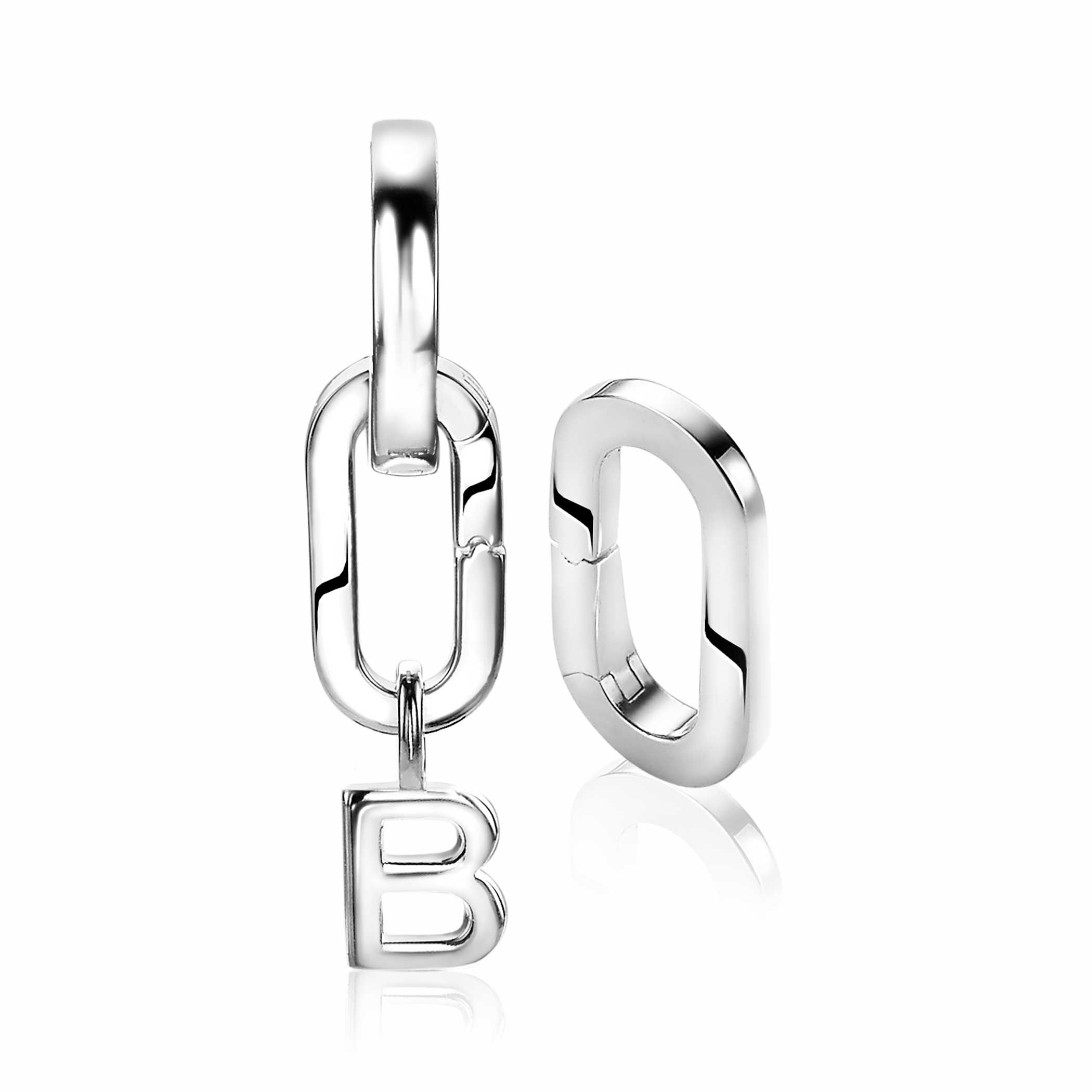 ZINZI silberne ovale Ohrhänger verschließbarer Ring 16mm für deine Anhänger ZICH2060
