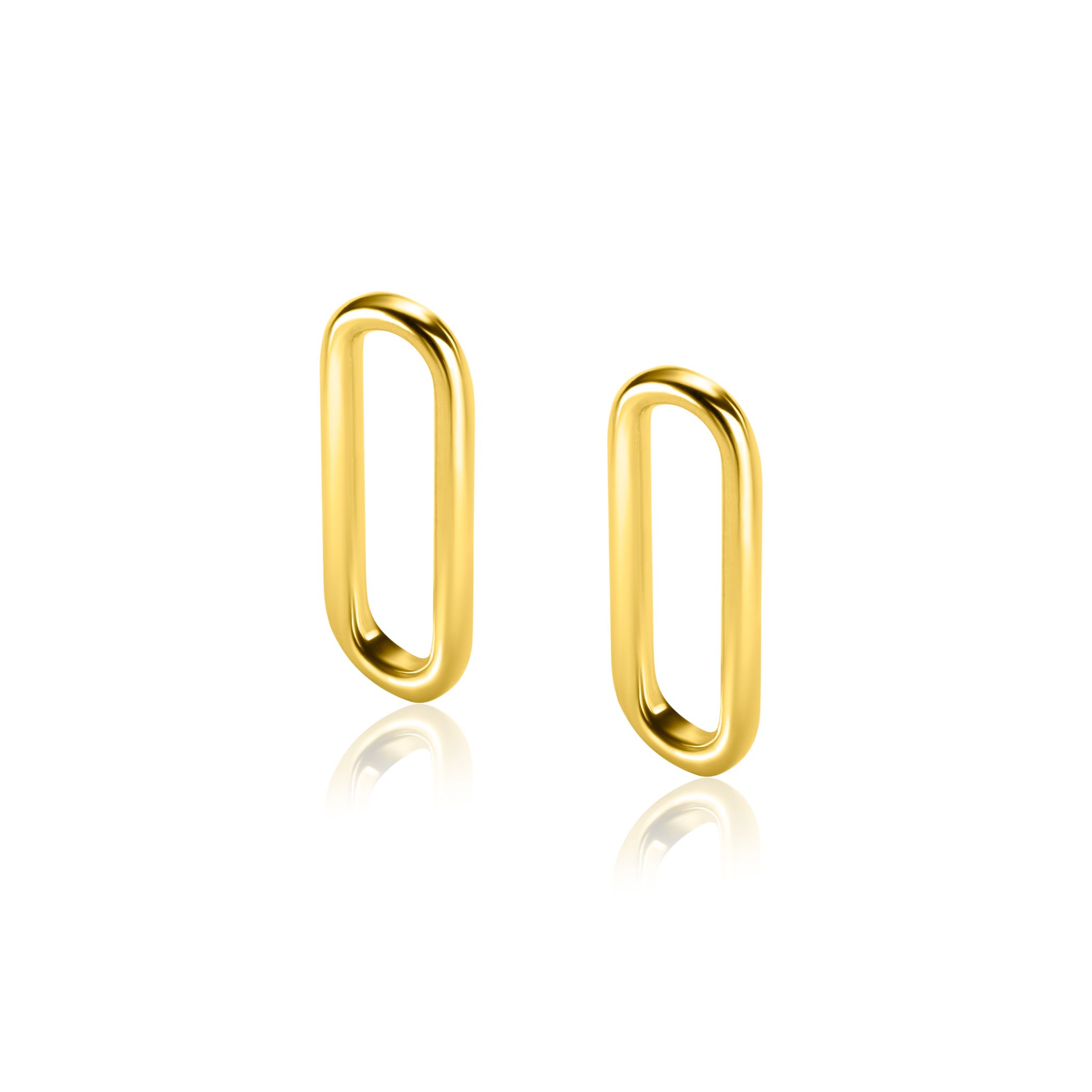 ZINZI zlv. oorbedels gg.verg. paperclip glad 18mm