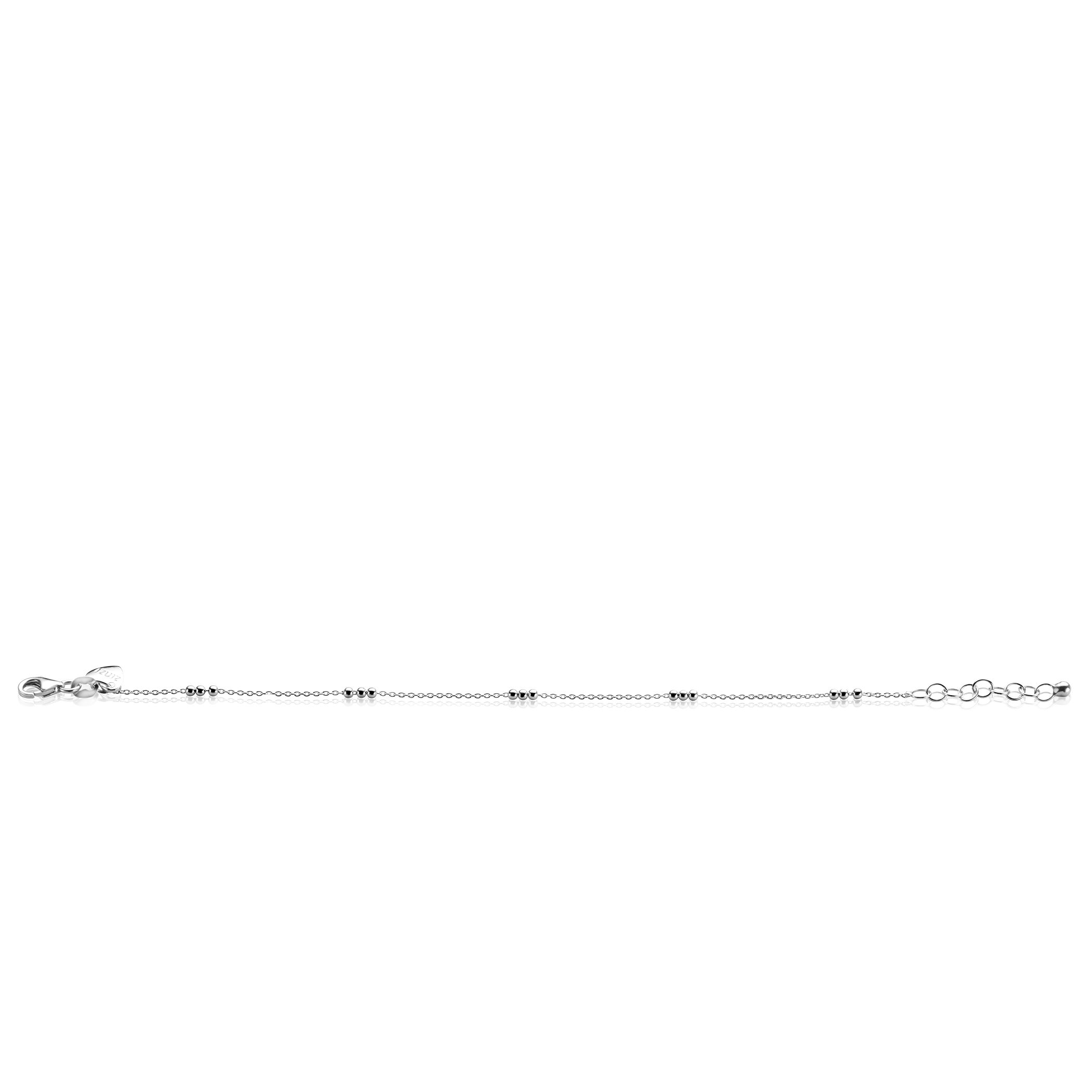 ZINZI zlv. armband fant. met bolletjes