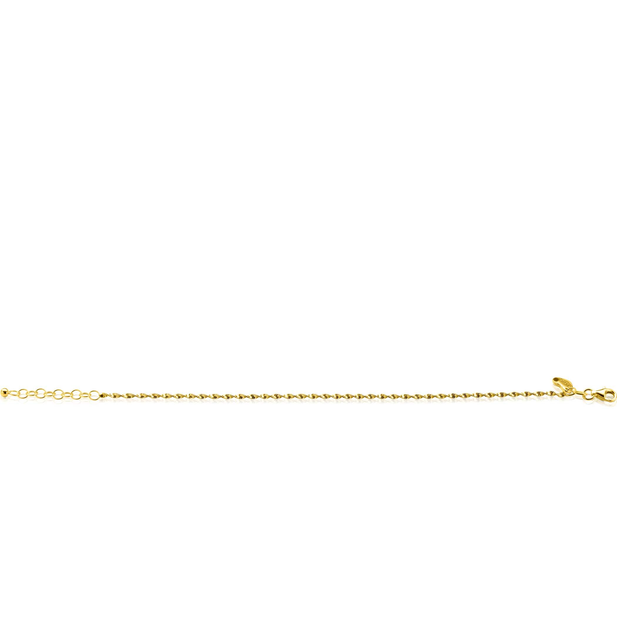 ZINZI zlv. armband geel verguld singapore schakel