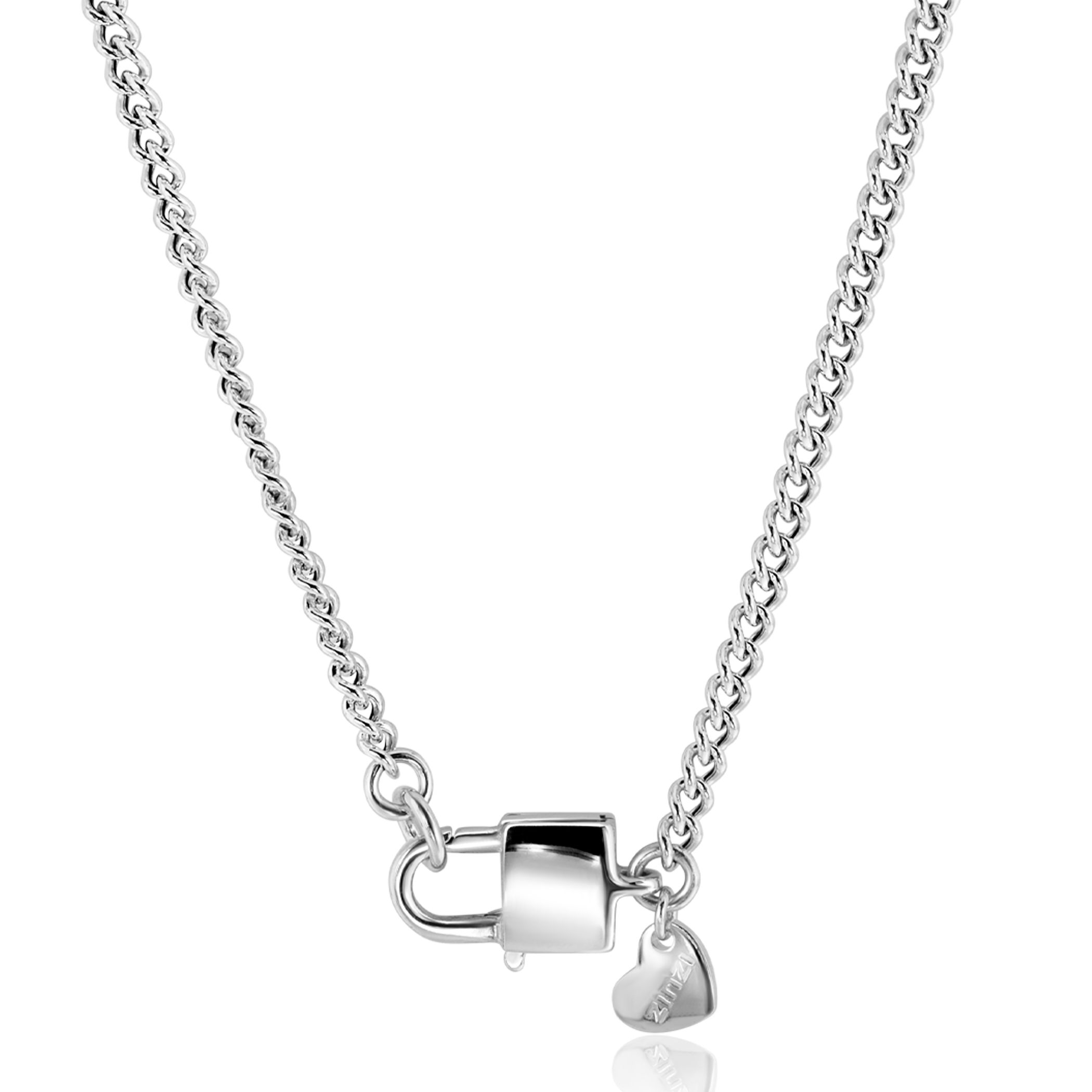 ZINZI zlv. collier gourmet met slot sluiting 45cm