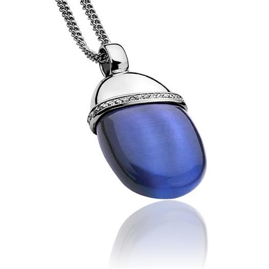 Zinzi silberner Anhänger blau ZIH794B