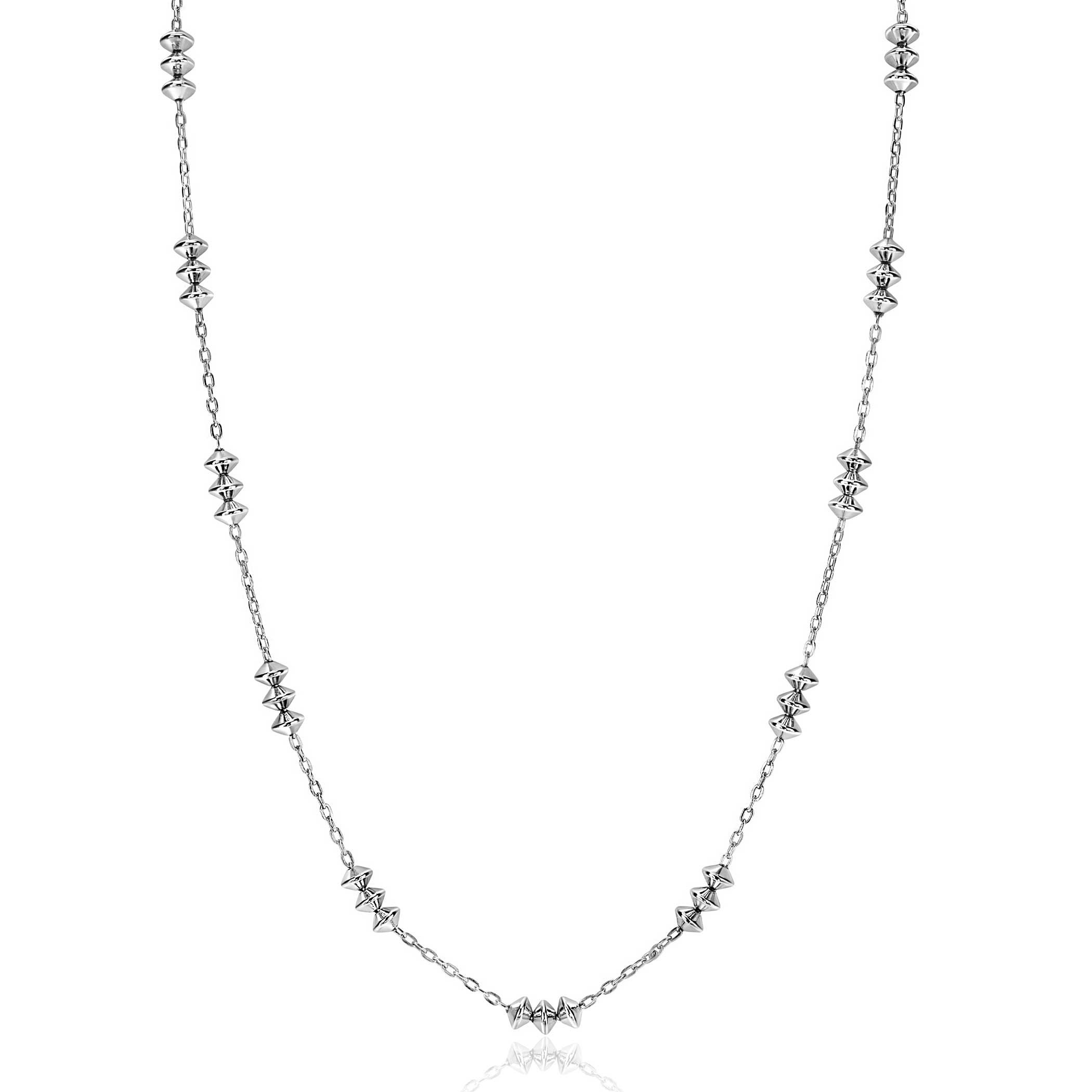 ZINZI zlv. collier fantasie met tolletjes vorm