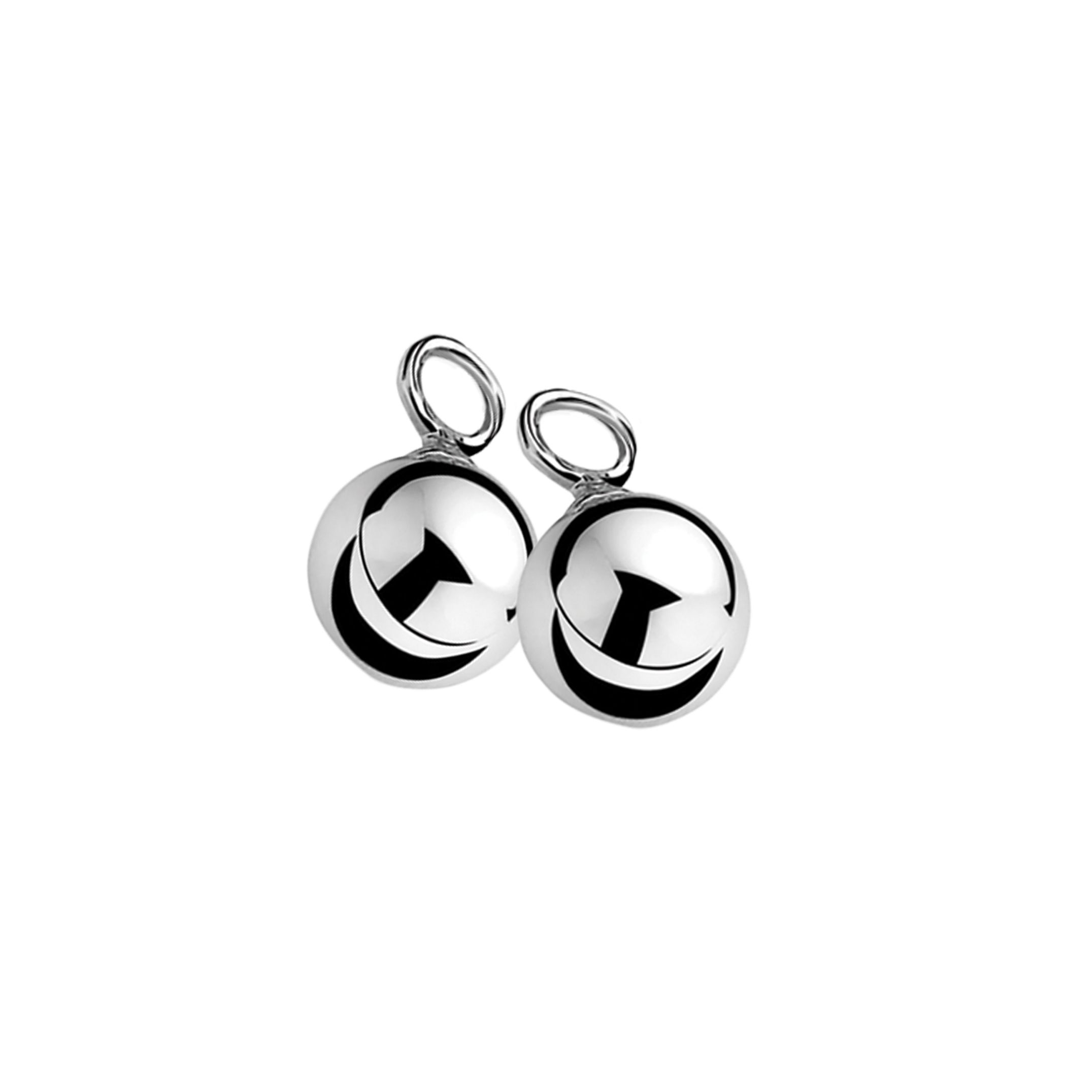 ZINZI silberne Ohrhänger Kugel 10mm ZICH716