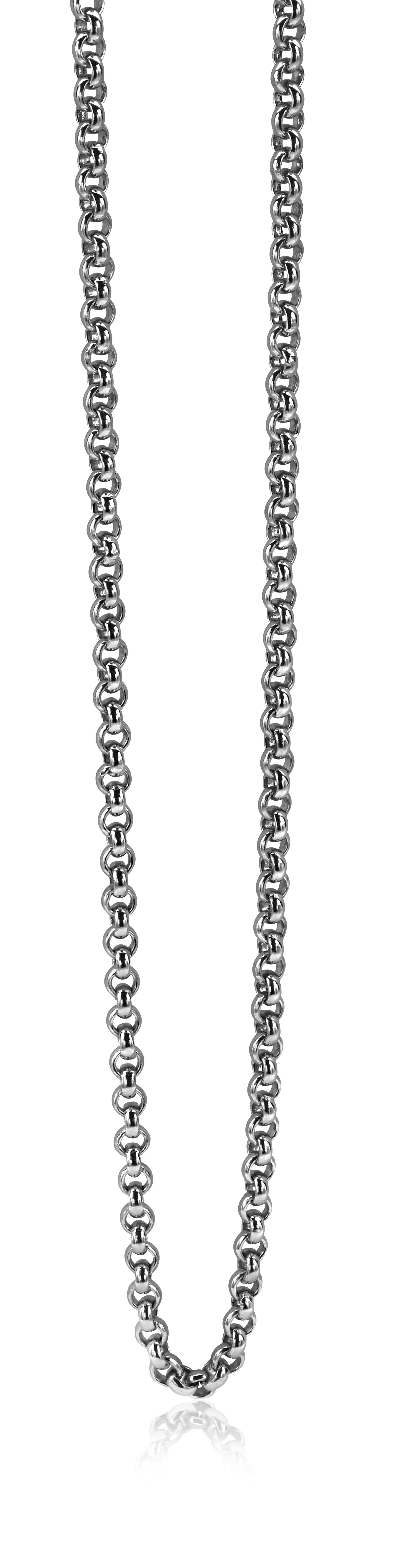 Zinzi silberne Jasseron-Halskette 5mm breit 45cm ZIC1009