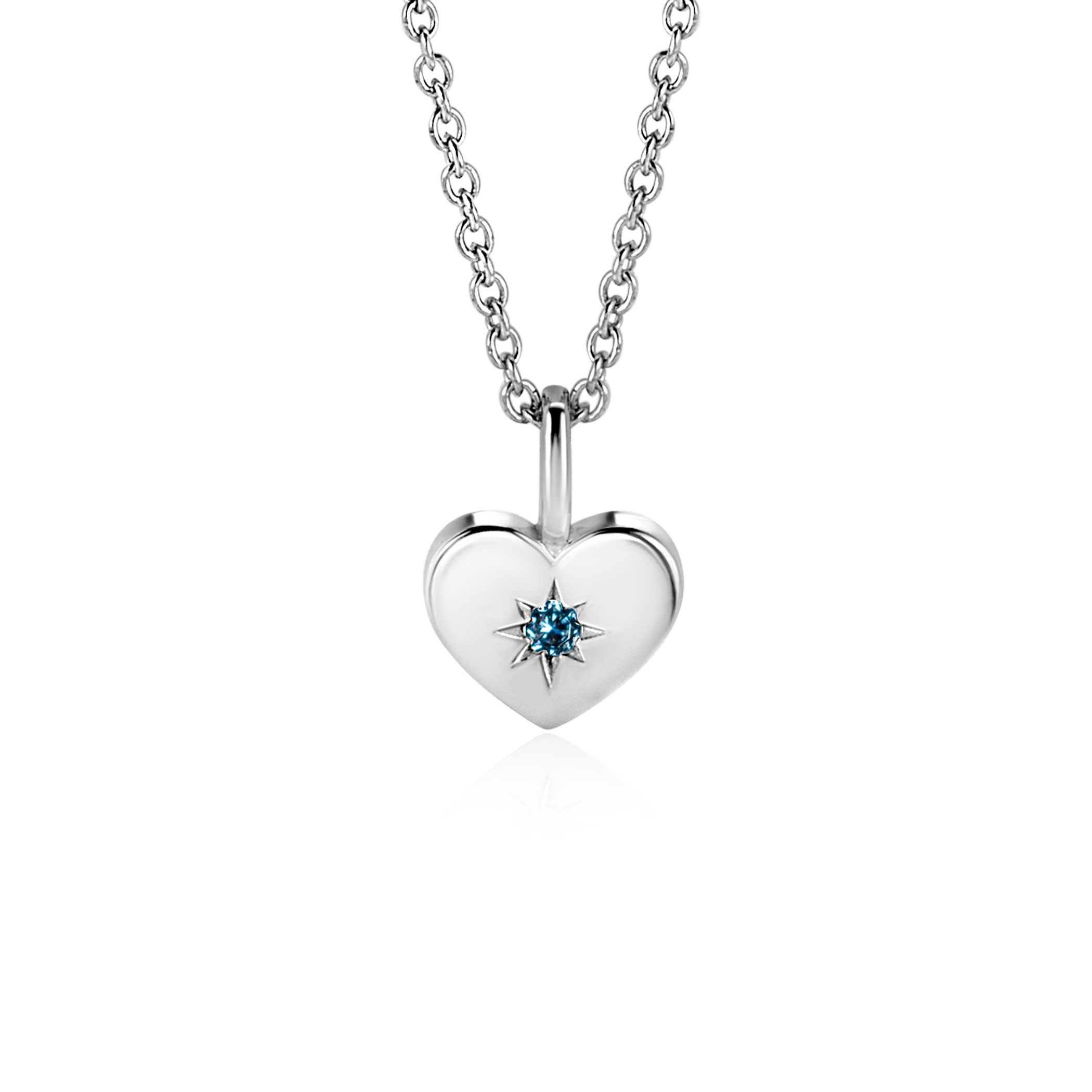 ZINZI zlv. hanger hartvorm birthstones topaas cz.