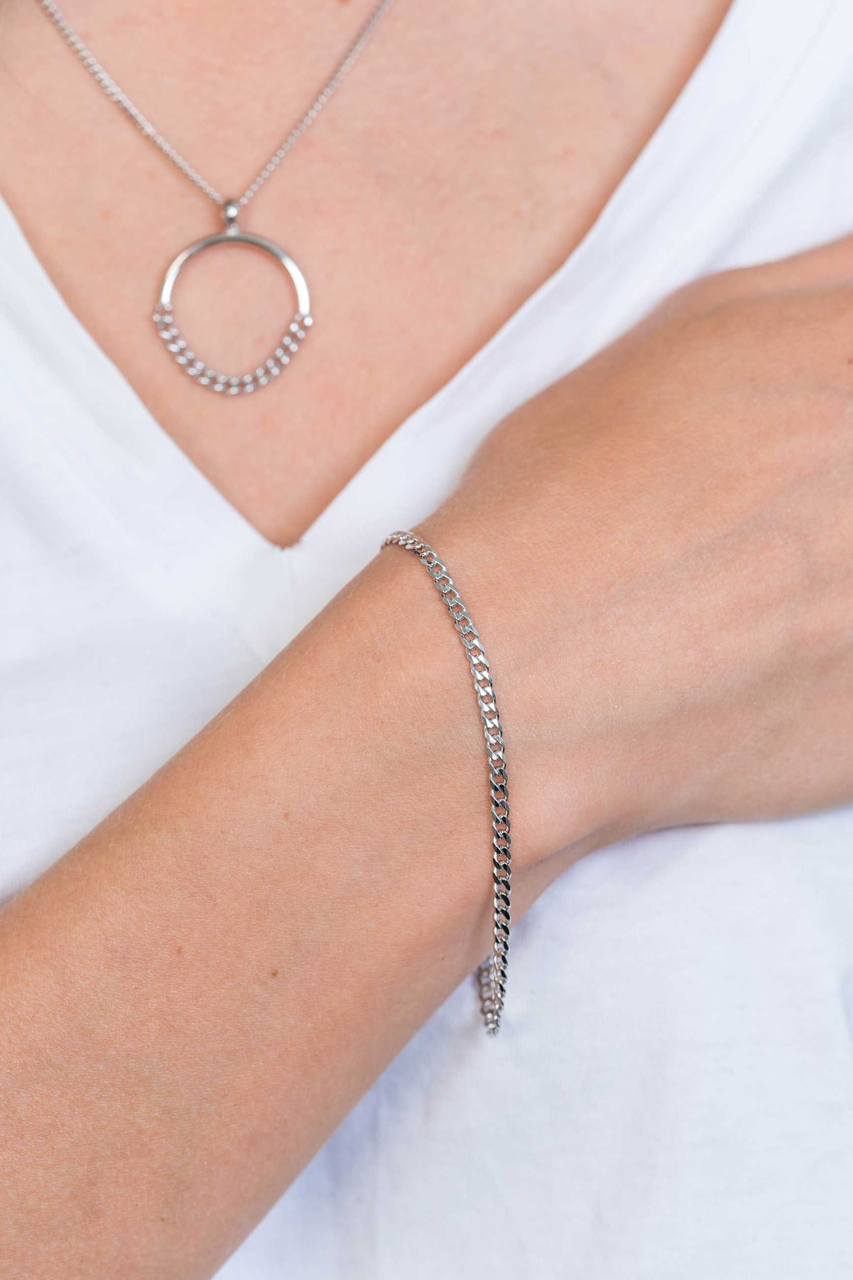ZINZI silbernes Armband 3mm Gourmet ZIA1418