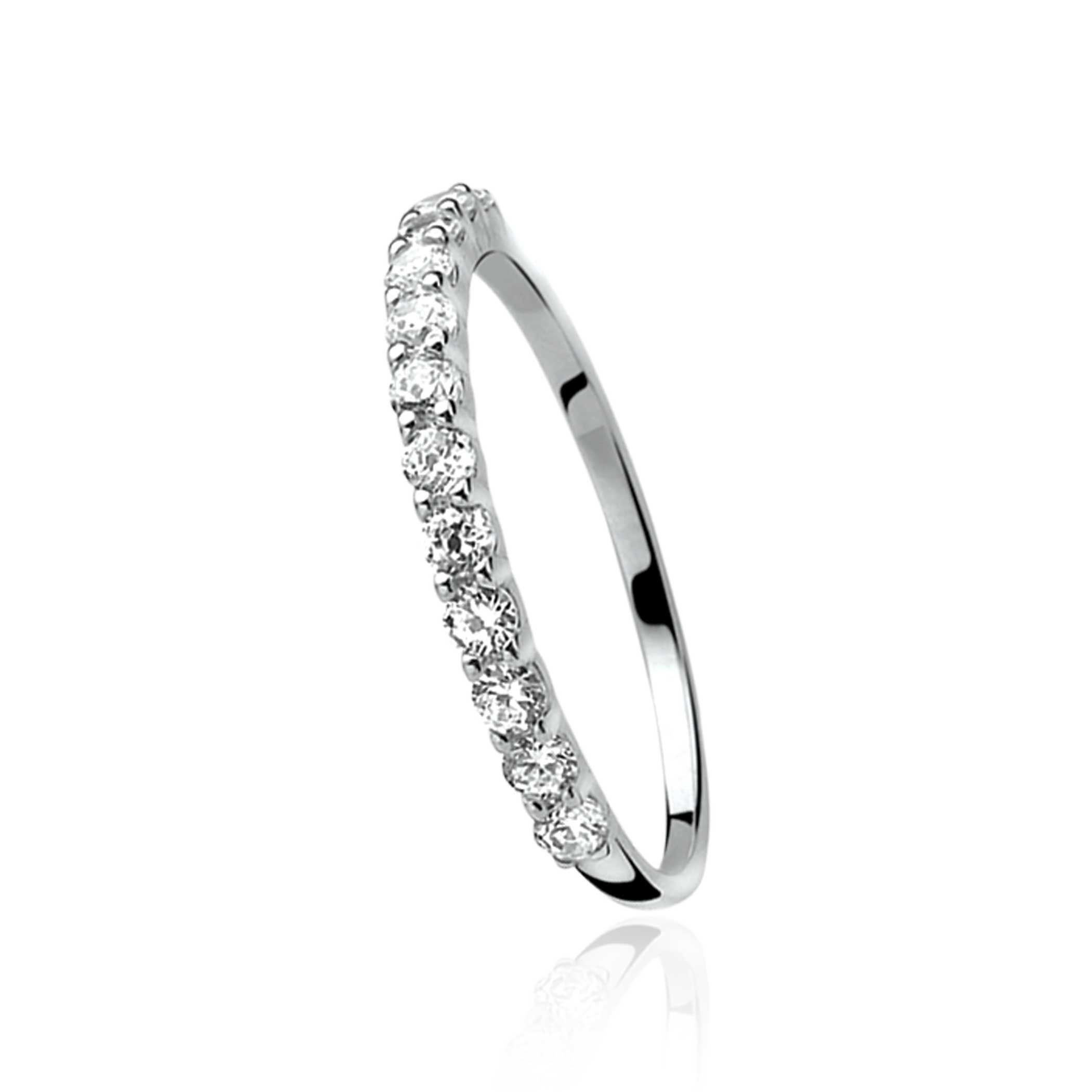 ZINZI silberner Ring weiß ZIR827