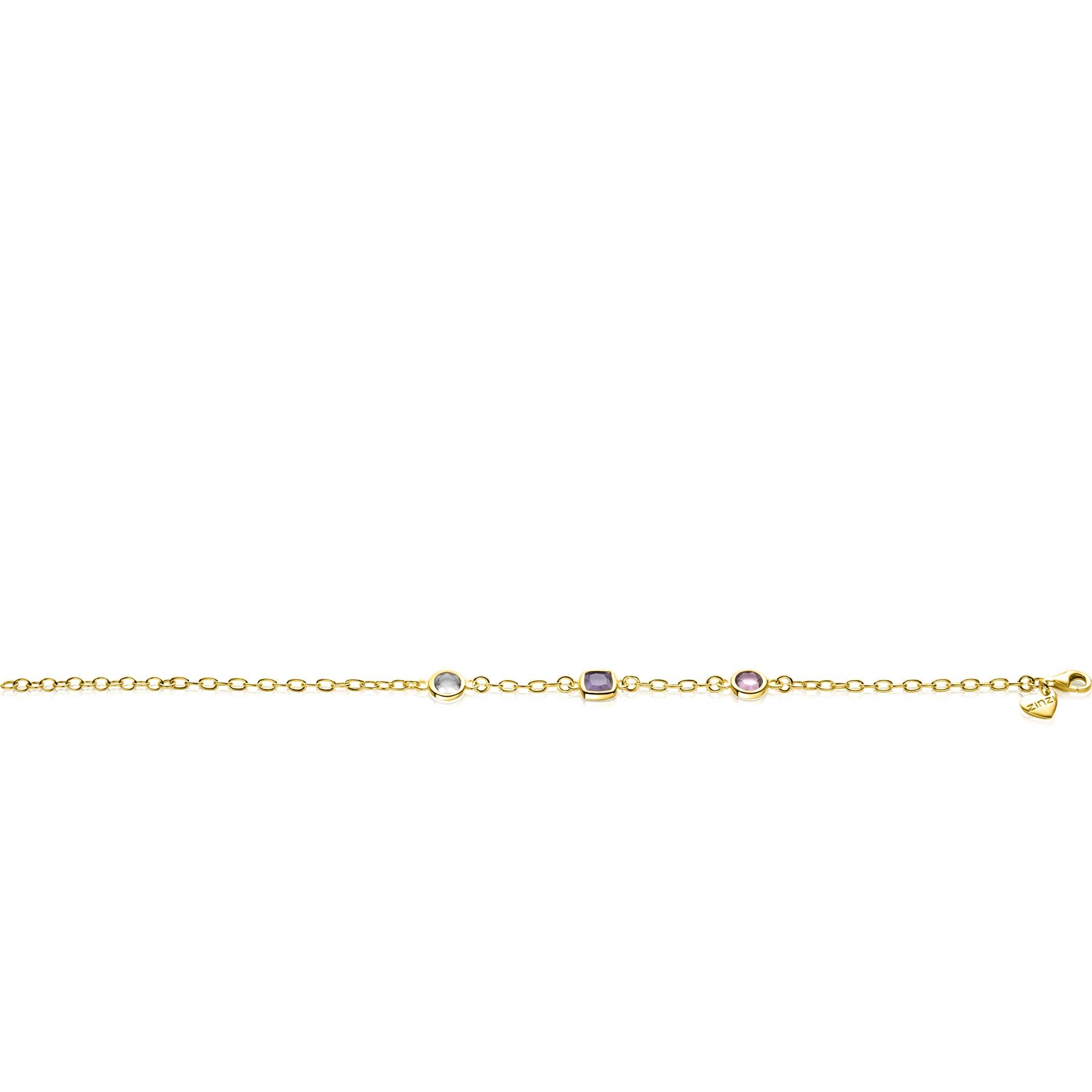 ZINZI zlv. armband gg.verg.paars/lila/blauw
