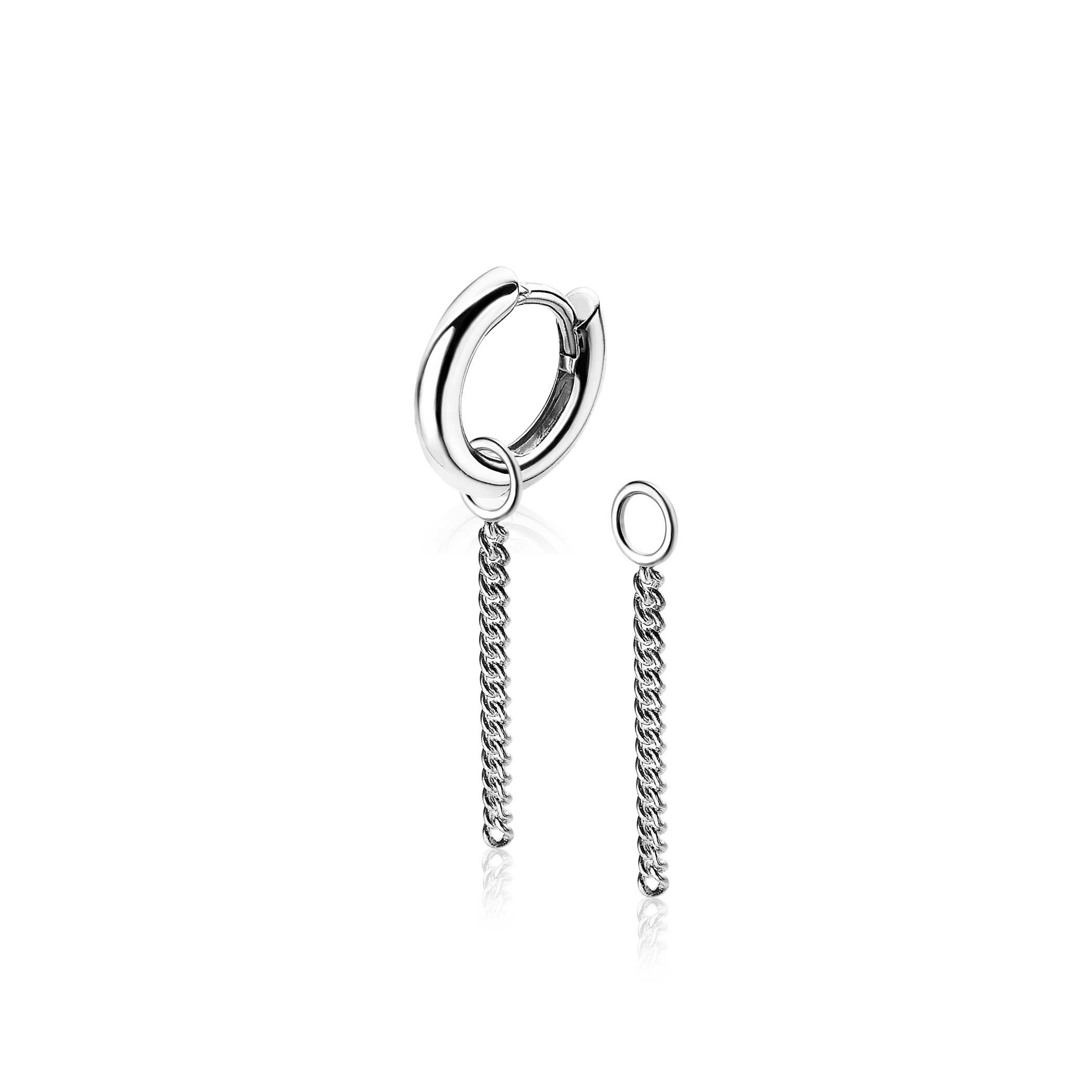 ZINZI silberne Ohrhänger Gourmet Kette 30mm ZICH1694