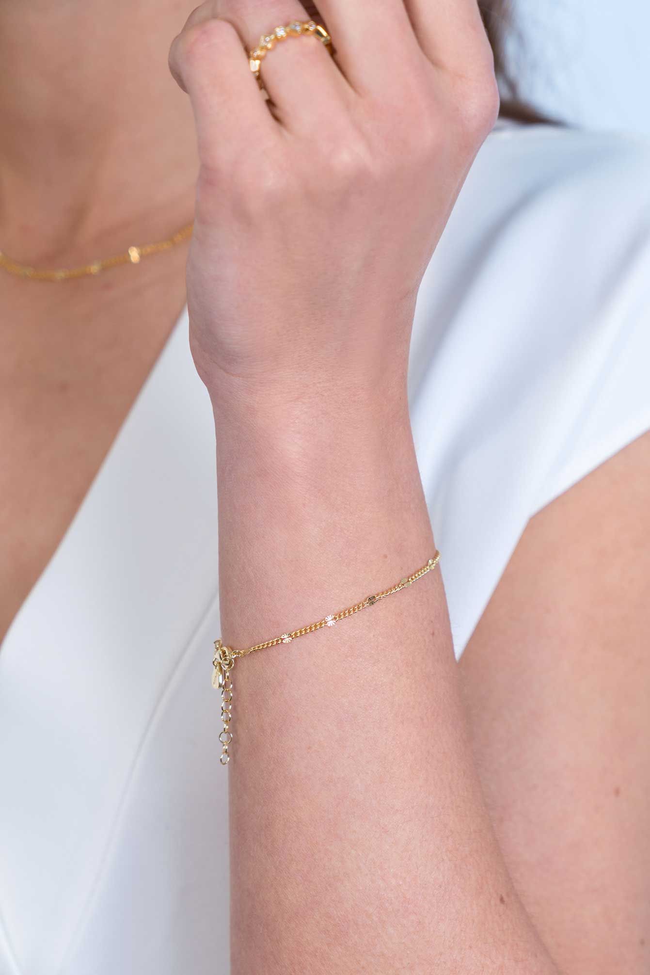 ZINZI silbernes Gourmet Fantasie Armband 14K gelb vergoldet 2,7mm breit 17-20cm ZIA2157G