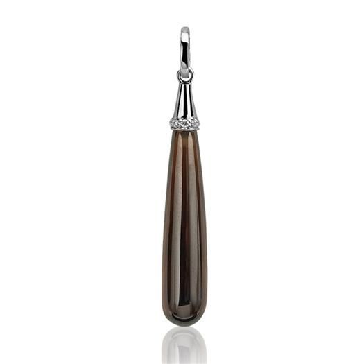 Zinzi silberner Pendelanhänger braun ZIH928BR