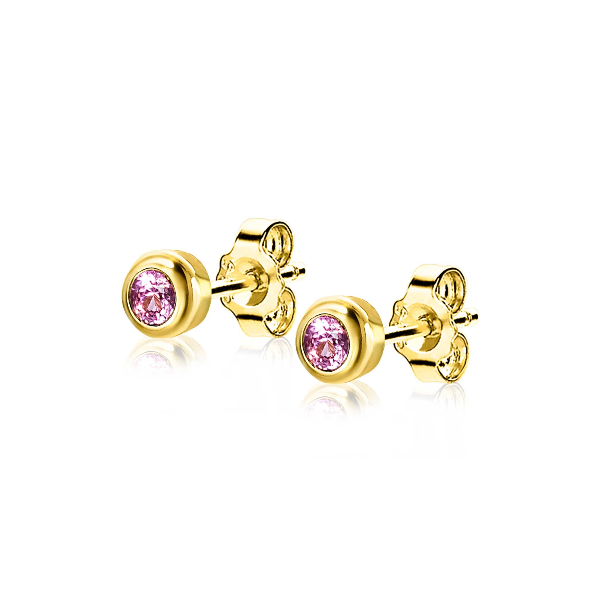 ZINZI zlv. oorkn. gg.verg.birthstones toermalijn cz