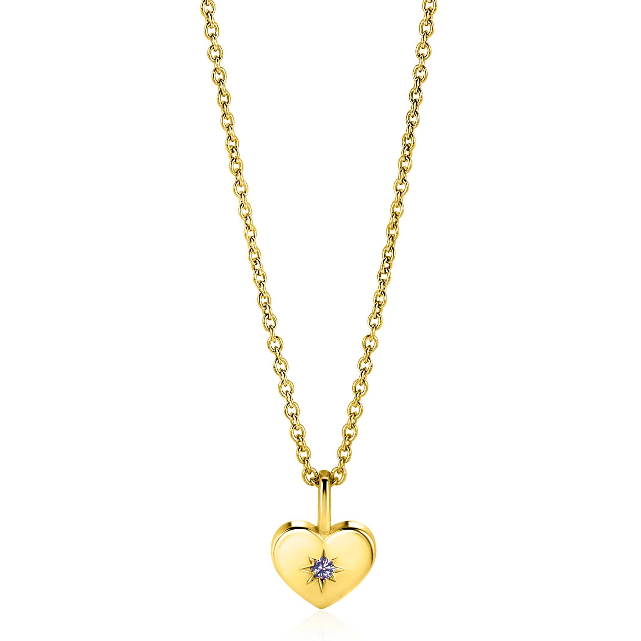 ZINZI zlv.hanger gg.vrg..hart birthstones licht ameth