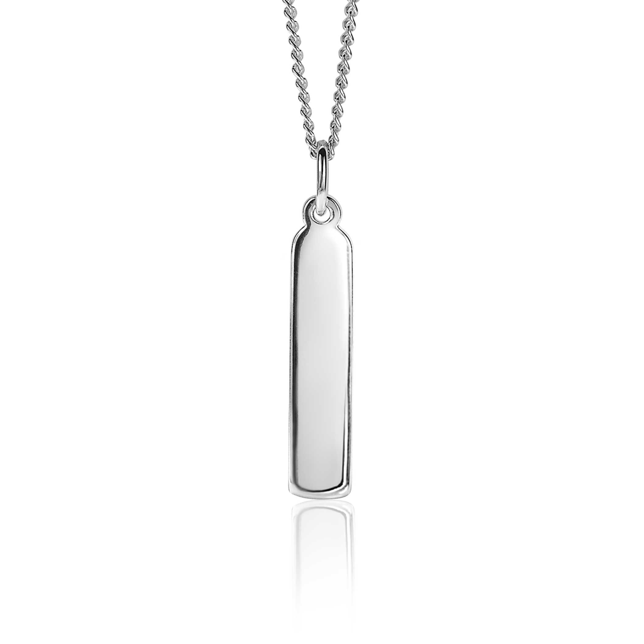 ZINZI silberner Anhänger 32mm längliche Platte ZIH2213
