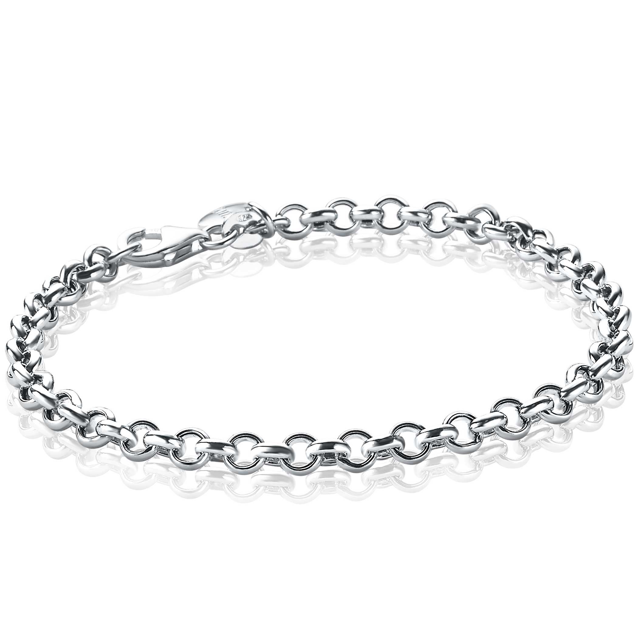 Zinzi silbernes Jasseron-Armband 4,5mm breit 18cm ZIA1911