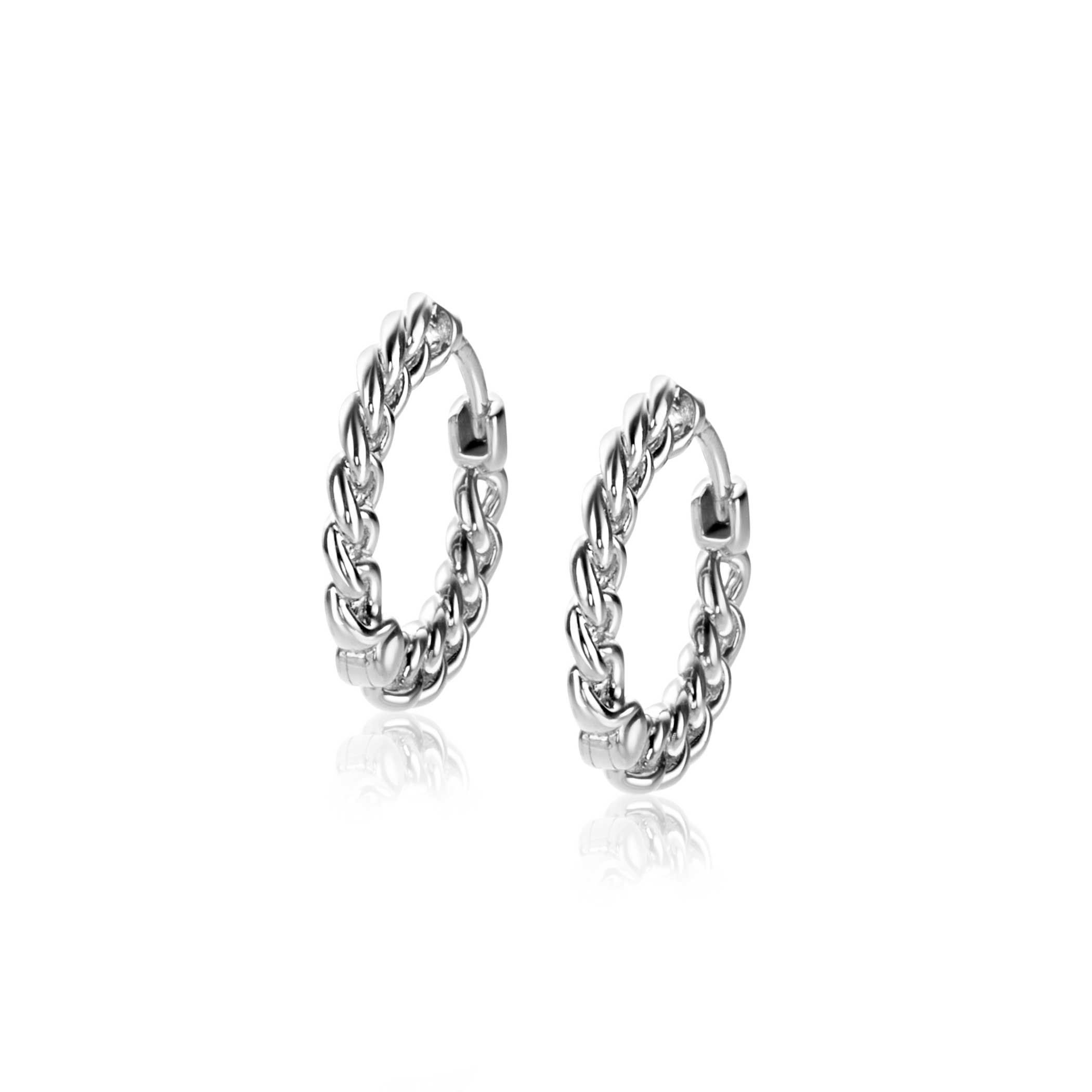 ZINZI zlv. oorringen gourmet 18x1.7mm