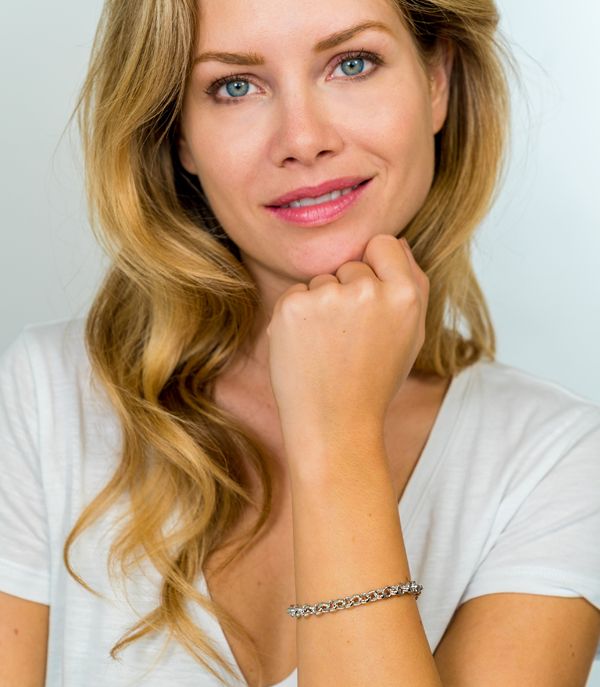 ZINZI silbernes Jasseron-Armband 6,5mm breit ZIA1729