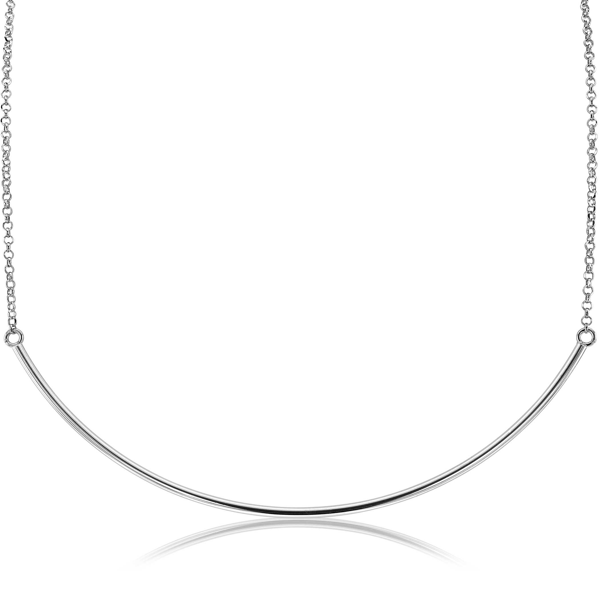ZINZI silberne Fantasiekette 45cm mit trendy Bogen 11cm  ZIC1405