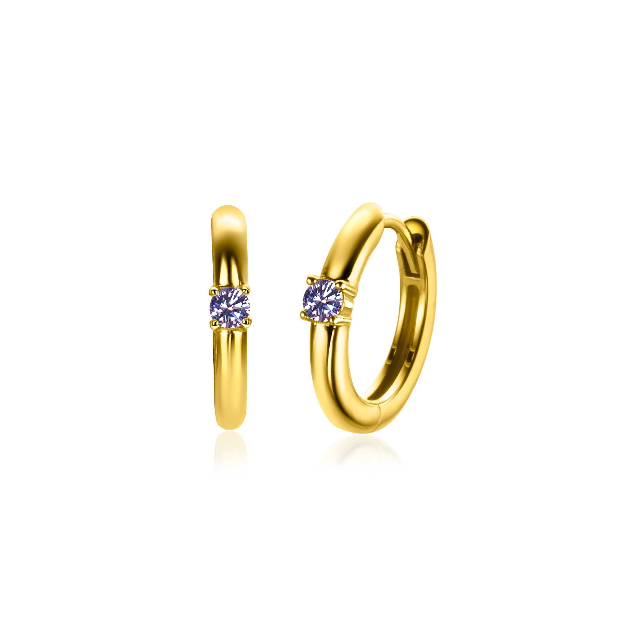 ZINZI zlv.oorr.gg.verg birthstones licht amethist cz