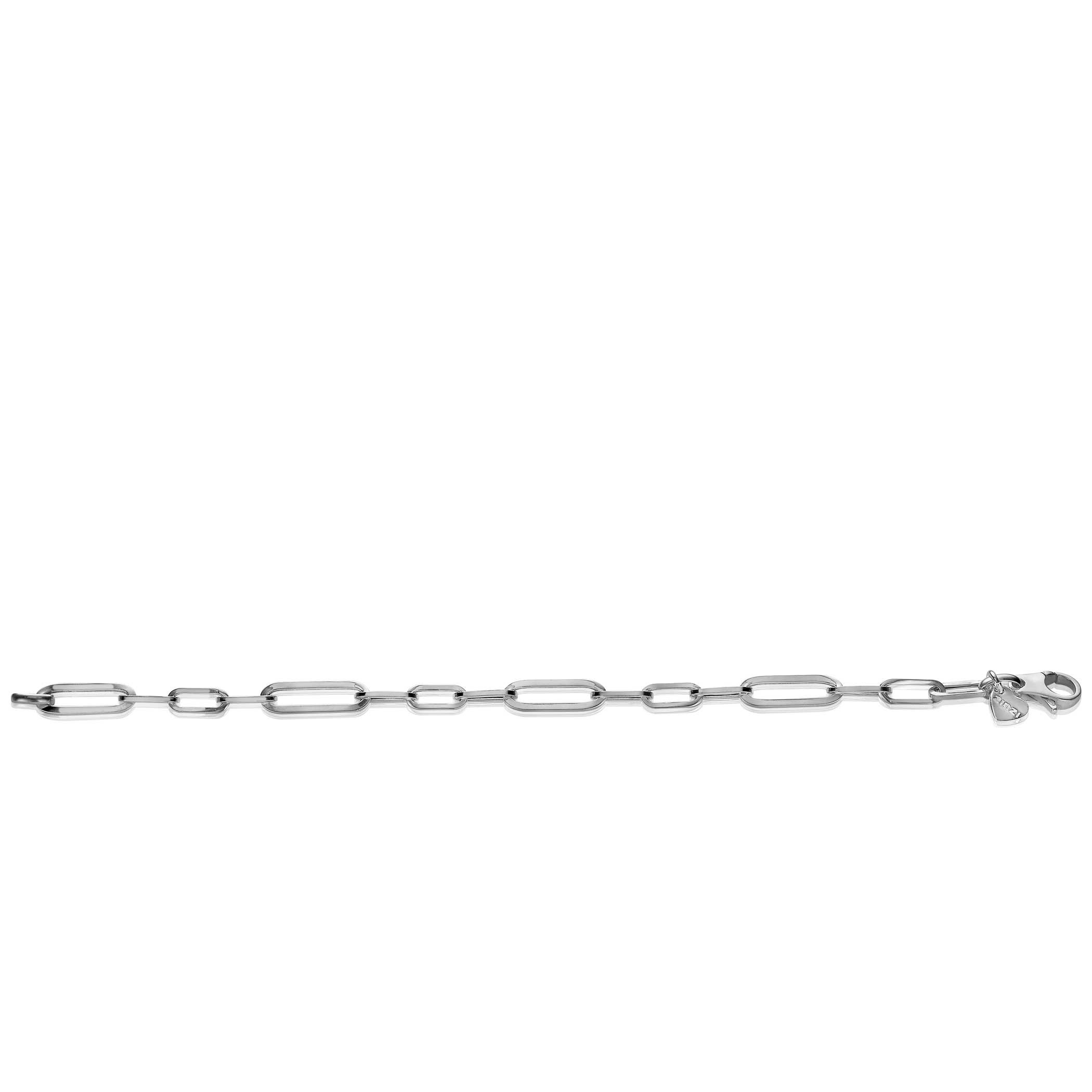 ZINZI silbernes Armband mit ovalen closed for ever Gliedern 6mm breit ZIA1990