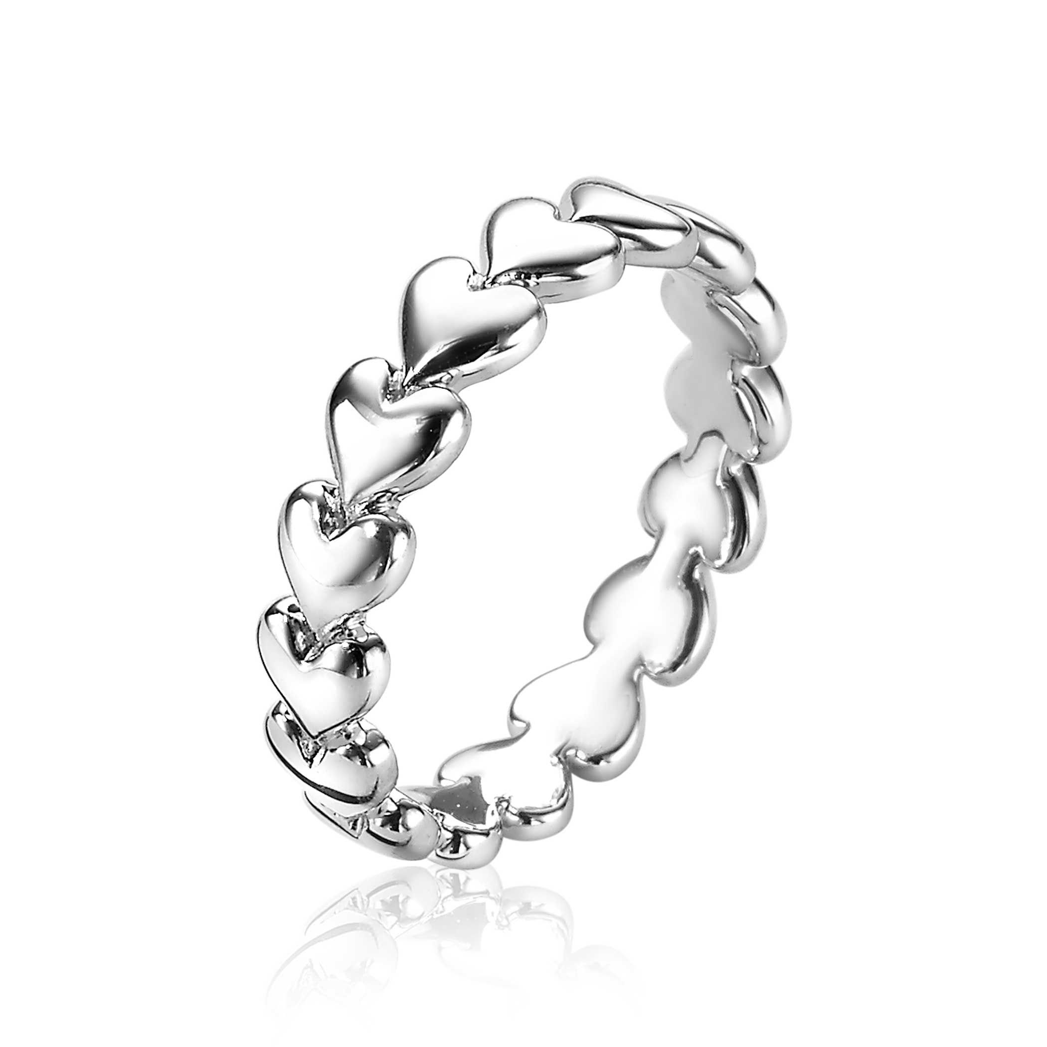 ZINZI silberner Ring Herzen  ZIR1798
