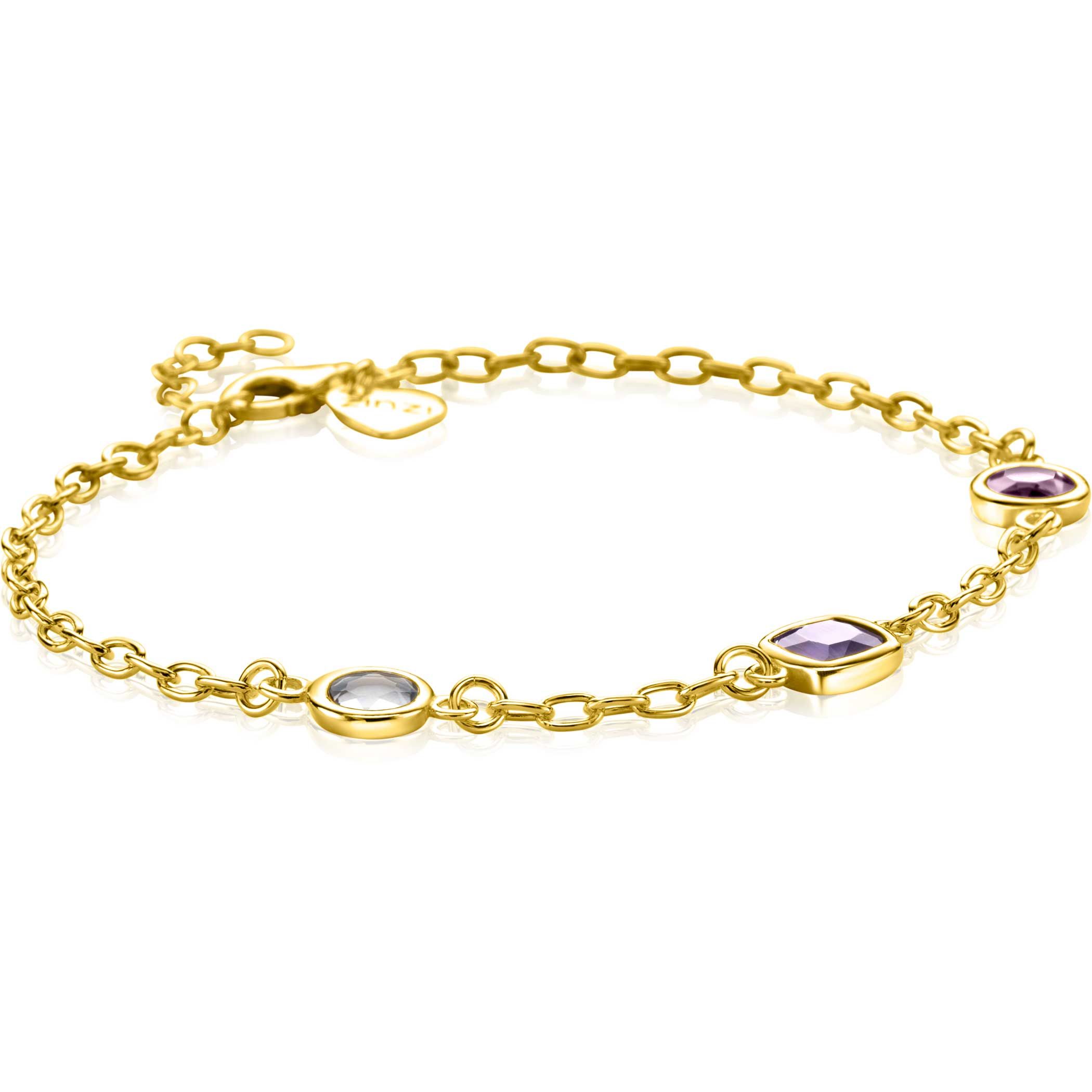ZINZI zlv. armband gg.verg.paars/lila/blauw