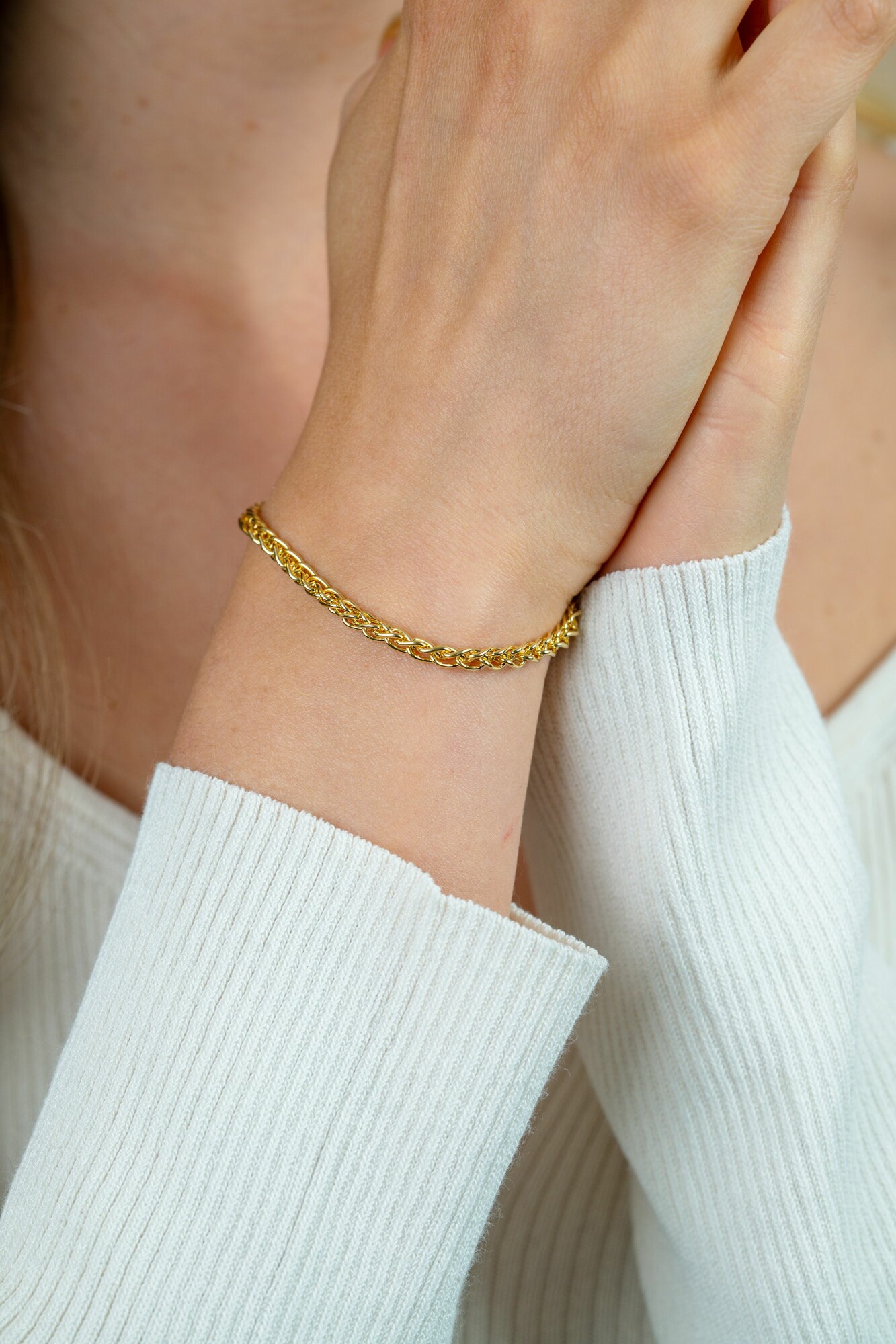 ZINZI silbernes Palmier Armband gelb vergoldet 3,5mm ZIA1260G