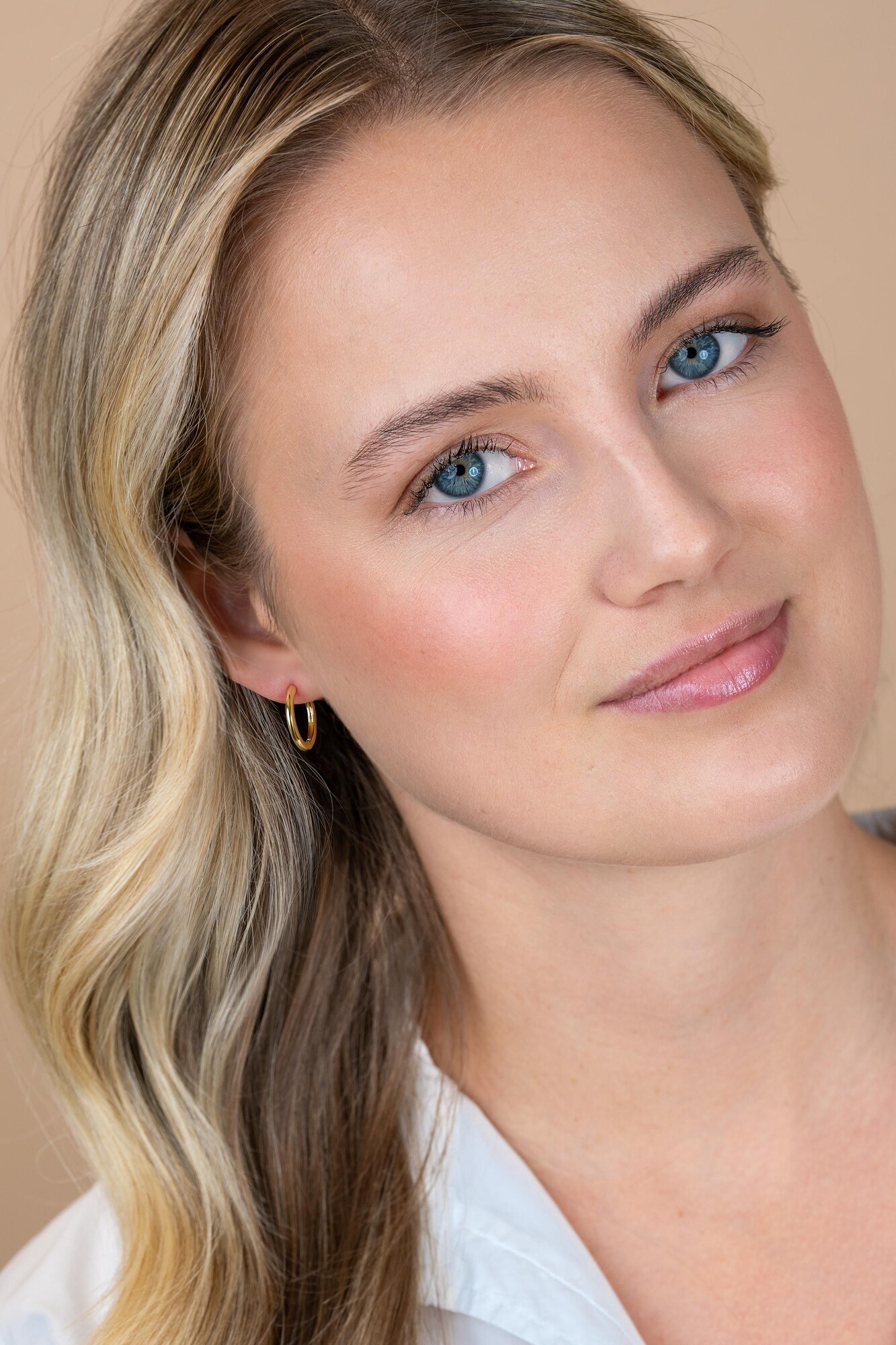 ZINZI silberne Kreolen gelbvergoldet 17 x 2mm glatt ZIO402G