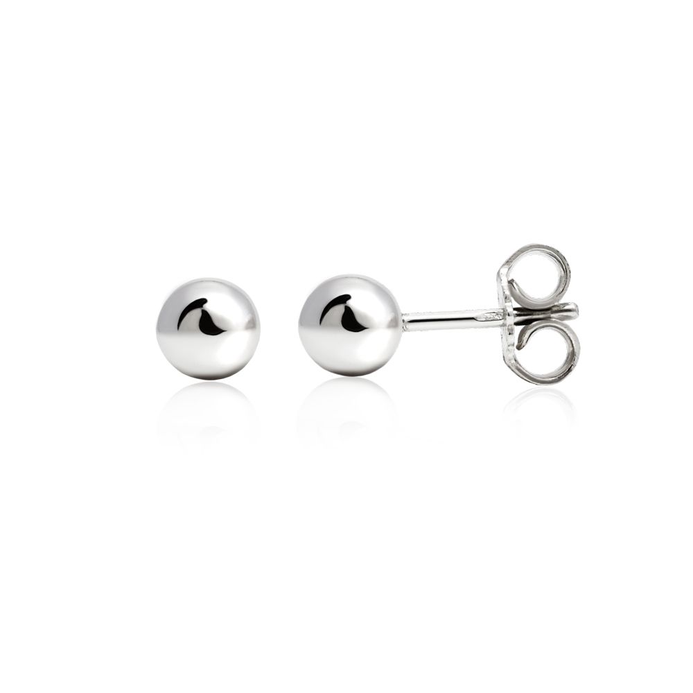 Zinzi silberne Ohrstecker glatt Kugel 5mm ZIO807