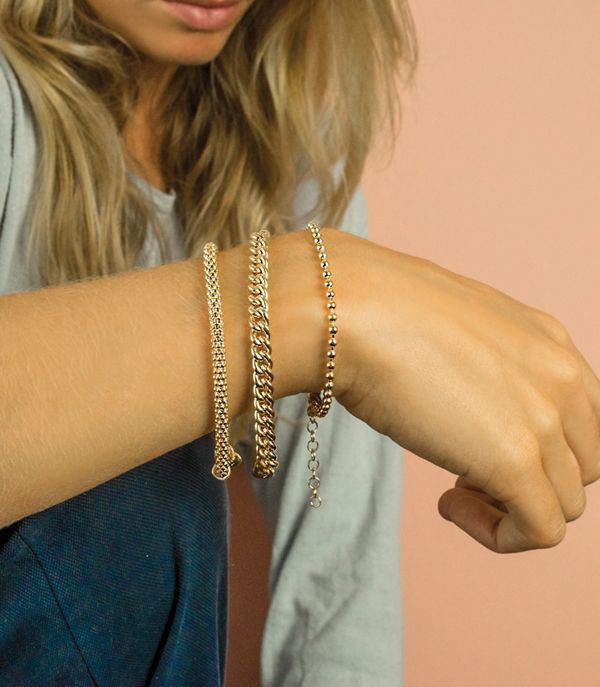 ZINZI silbernes Gourmet Armband gelb vergoldet 6,5mm breit 19cm ZIA1056G