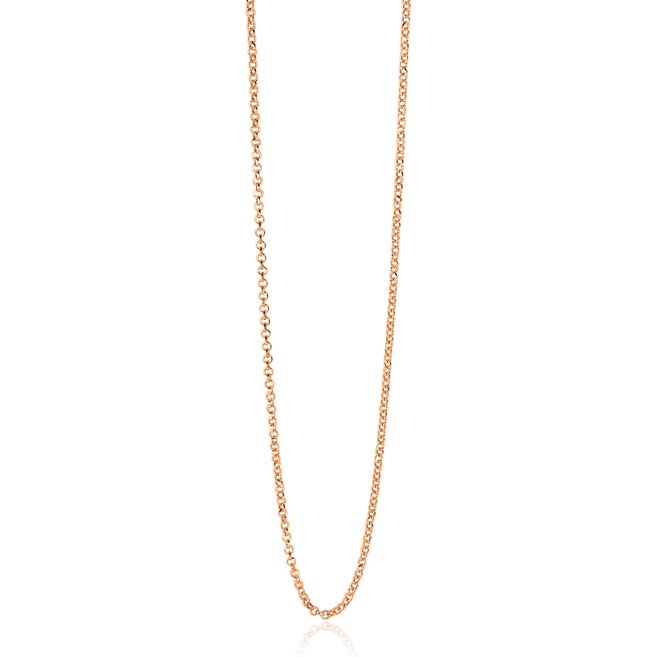 ZINZI zlv. jasseron collier 42 cm rosé verguld