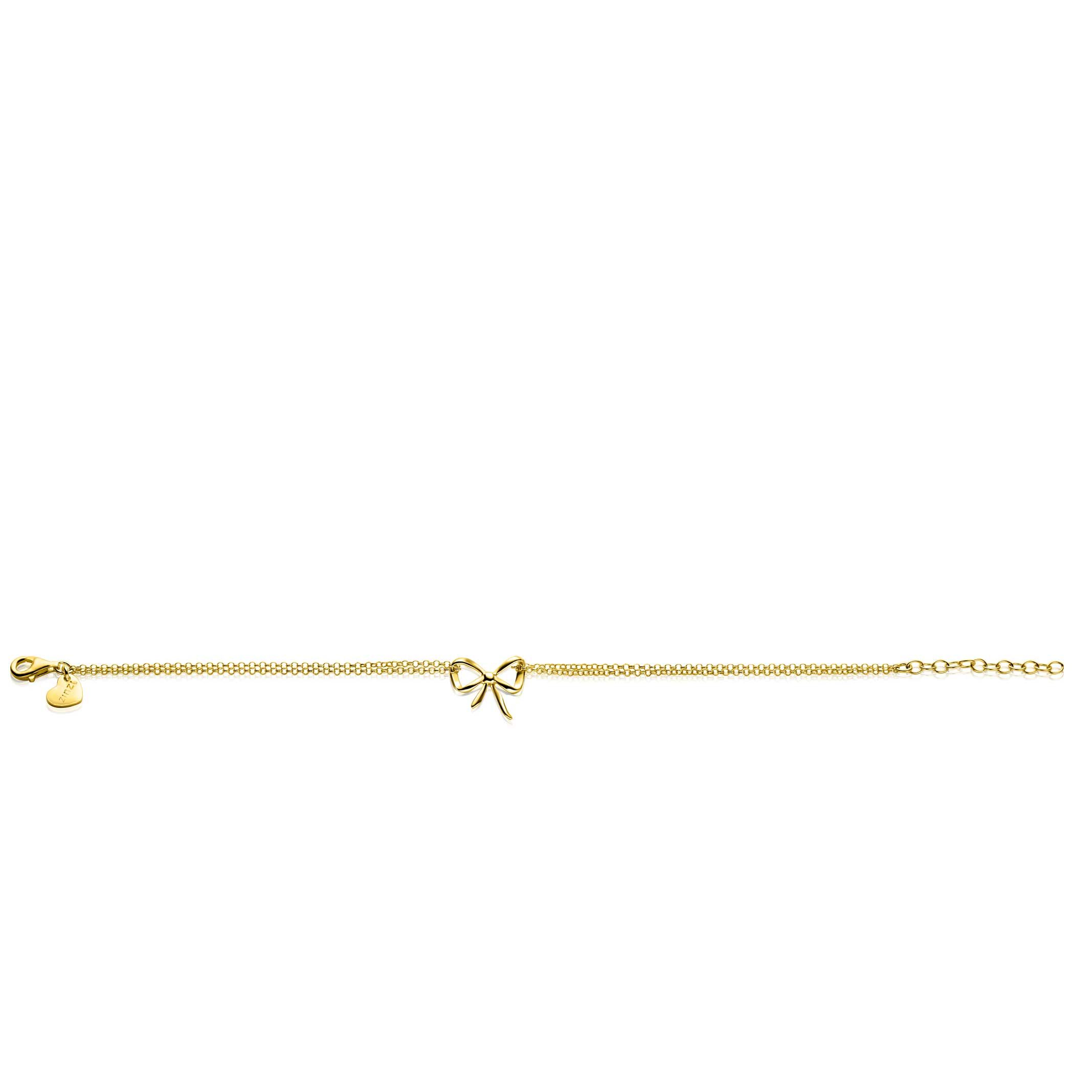 ZINZI vergoldetes Silber Multi-Look-Armband mit elegantem Schleifendesign, 17-20 cm ZIA2677