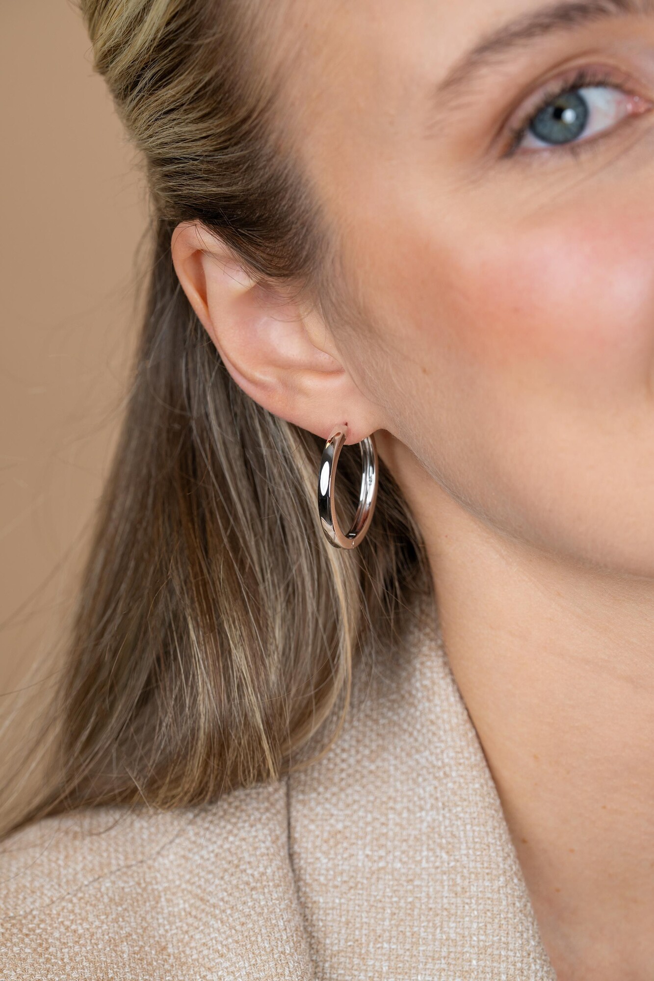 Zinzi silberne Kreolen 28 x 3mm ZIO193