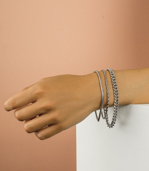 Zinzi silbernes Gourmet Armband 6,5mm breit 19cm ZIA1056