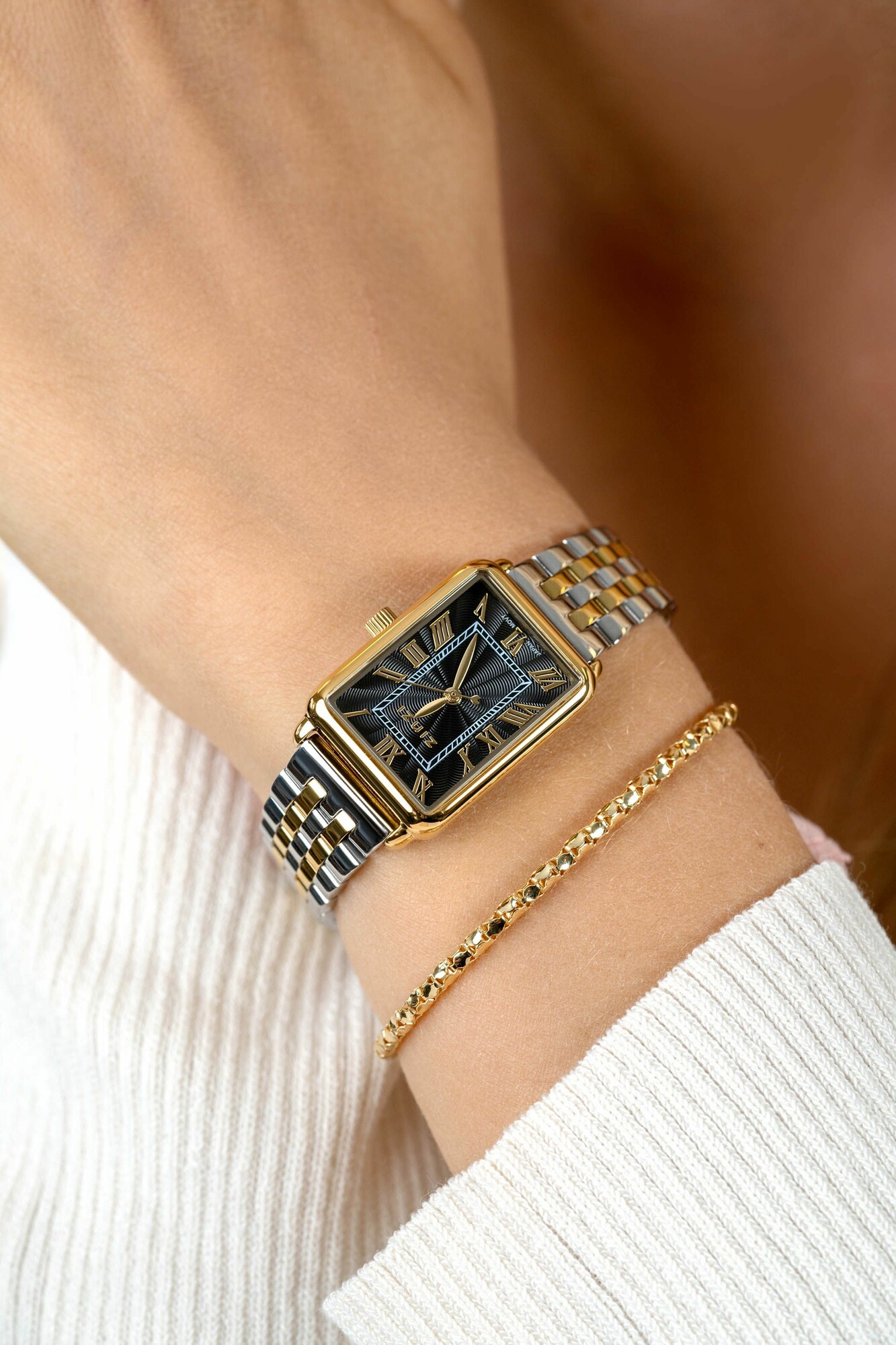 Zinzi Elegance horloge 28mm zwarte w.plaat stln.band