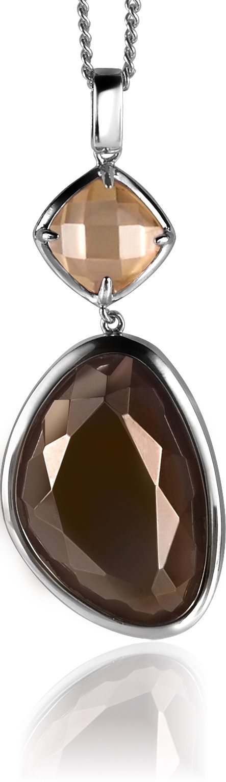 Zinzi silberner Anhänger braun ZIH1160BR