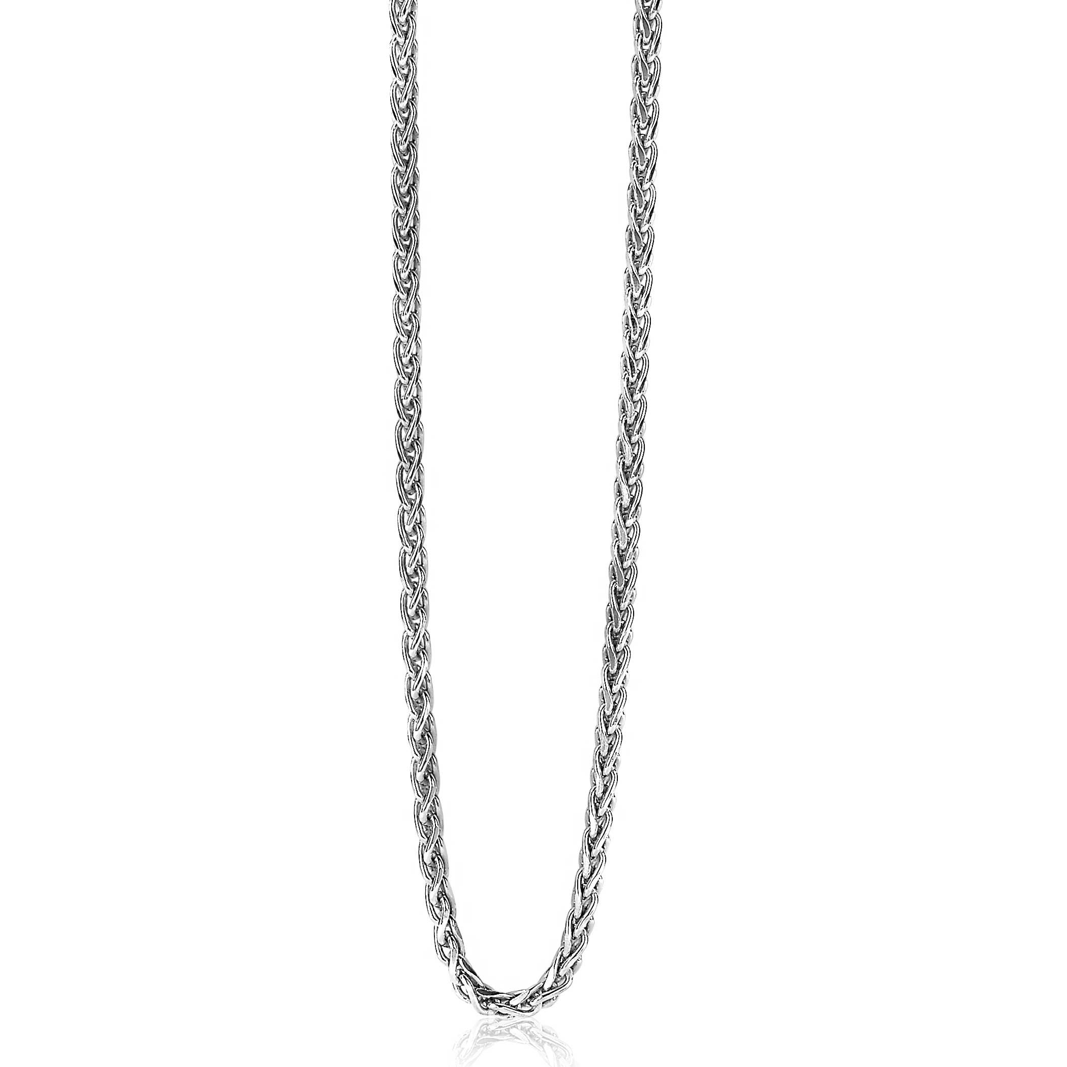 ZINZI silberne Gliederhalskette Palmier 2mm breit 45cm ZIC1931