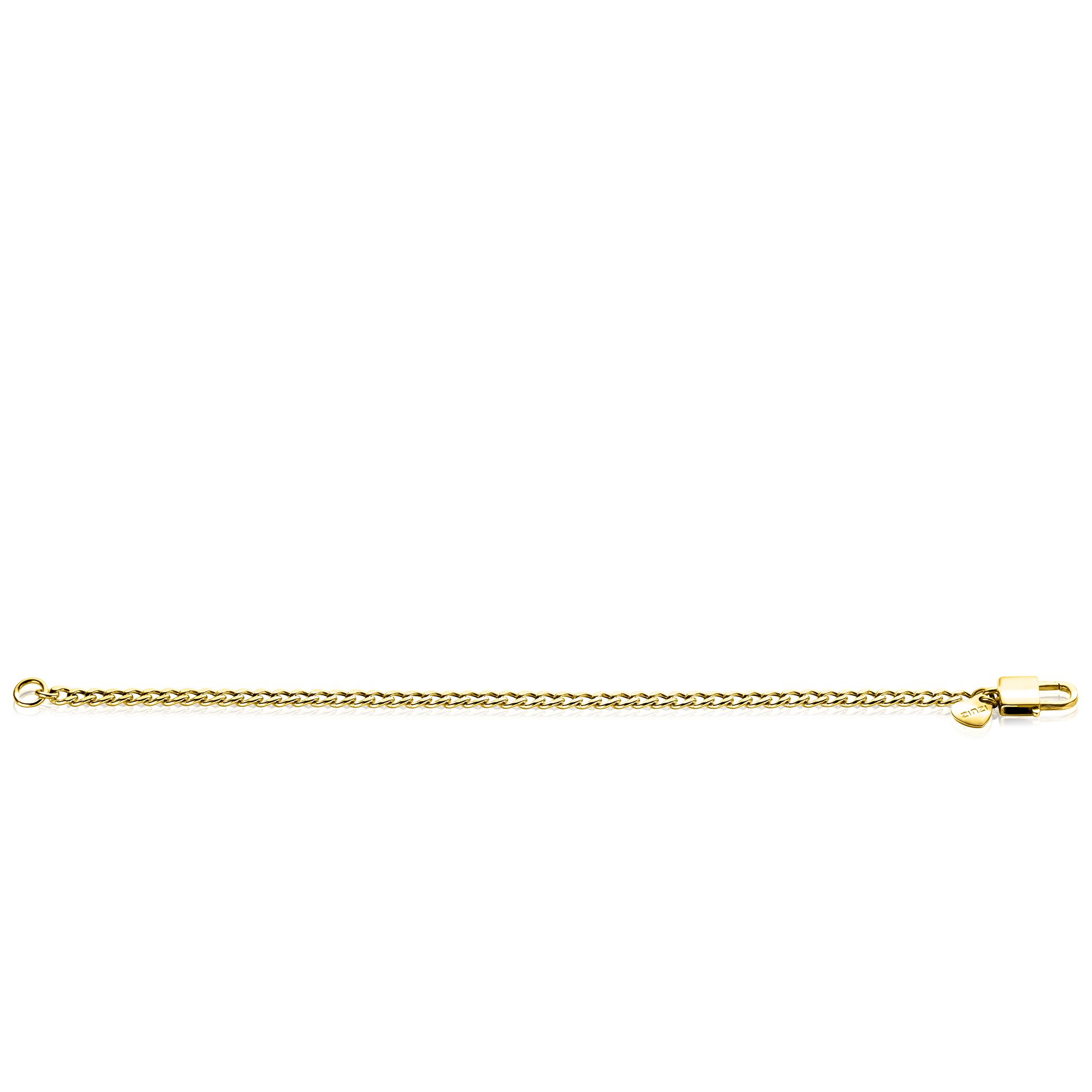 ZINZI zlv. armband gg.verg.grmt. met slot sluiting