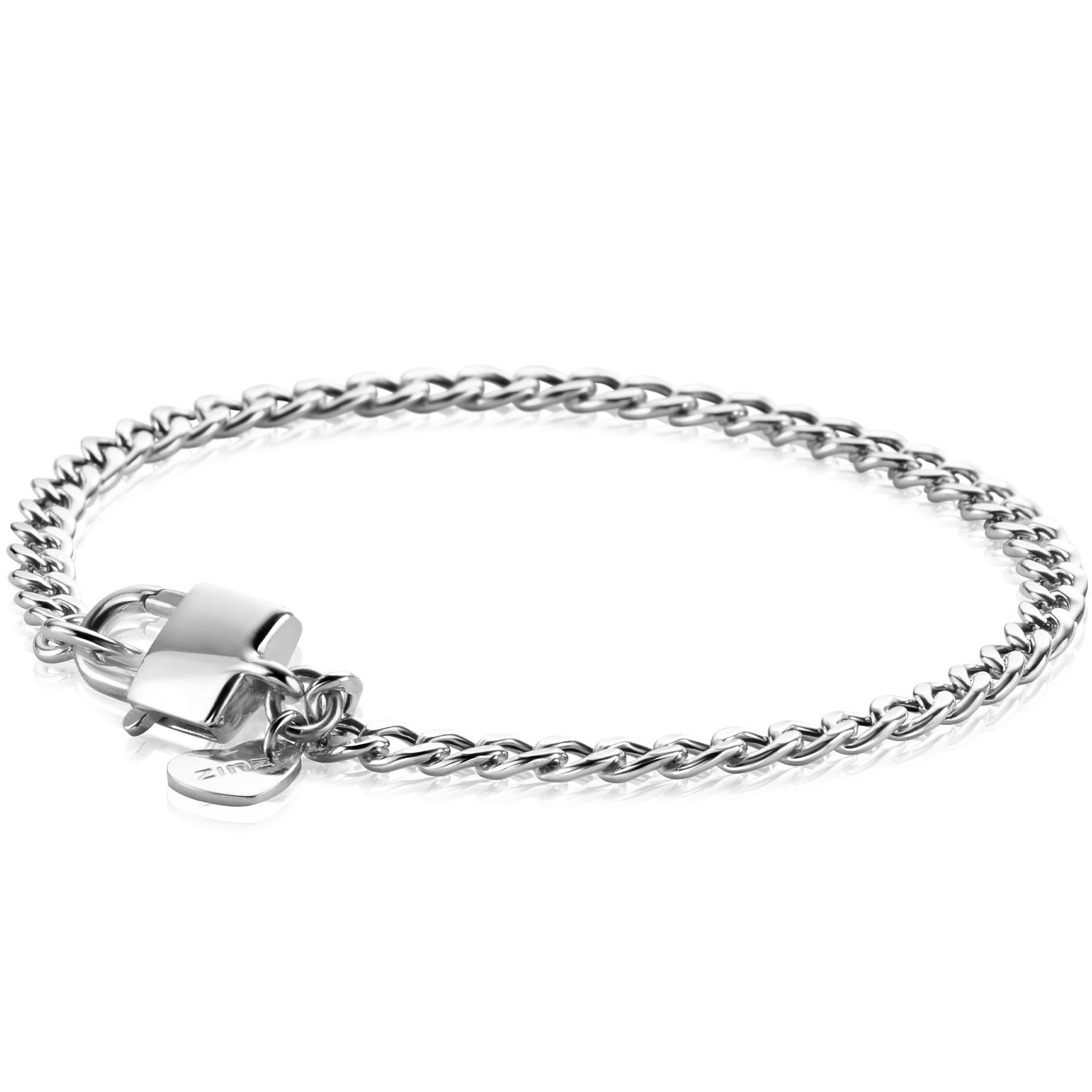 ZINZI zlv. armband gourmet met slot sluiting