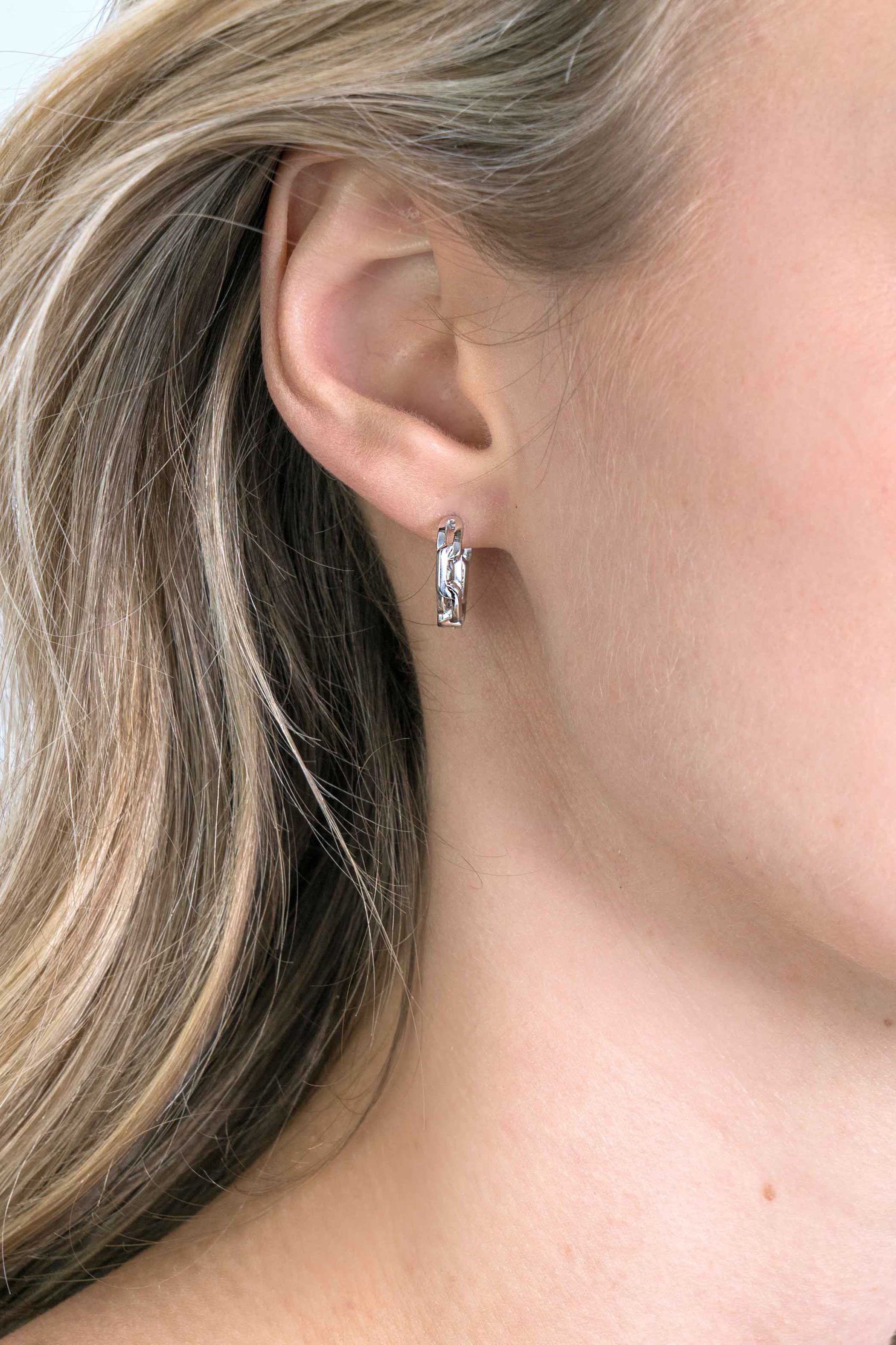 ZINZI silberne trendy Ohrringe 15mm ovale Glieder ZIO2115