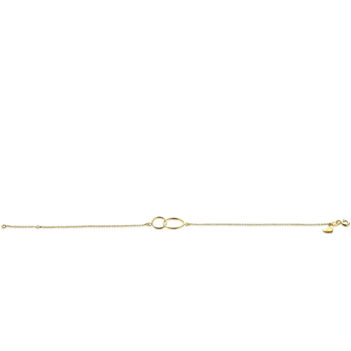 ZINZI 14 Karat Gold Armband offene Kreise ineinander ZGA115