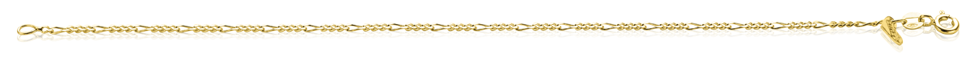 ZINZI Gold 14 Karat Gold Figaro Armband 1,5mm breit  ZGA294