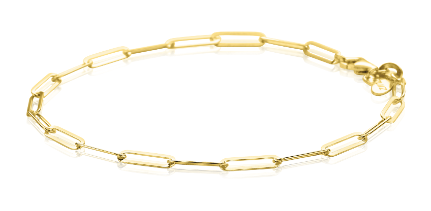ZINZI Gold 14Karat Gold Armband mit Paperclip Gliedern 2,7mm breit ZGA297