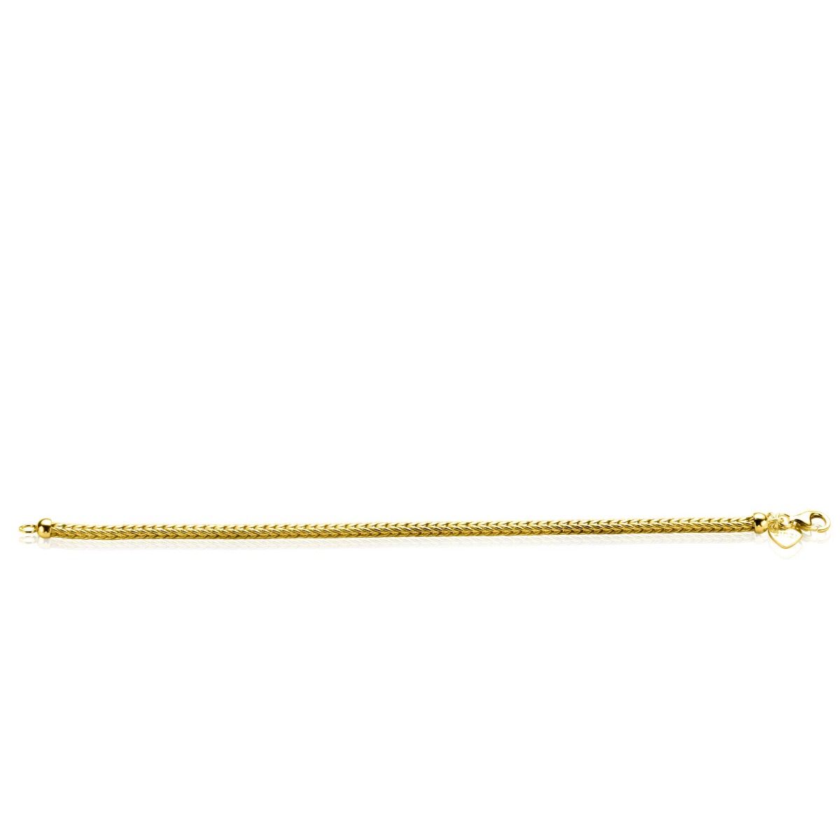 ZINZI zlv.geel vergulde vk. slangenarmband