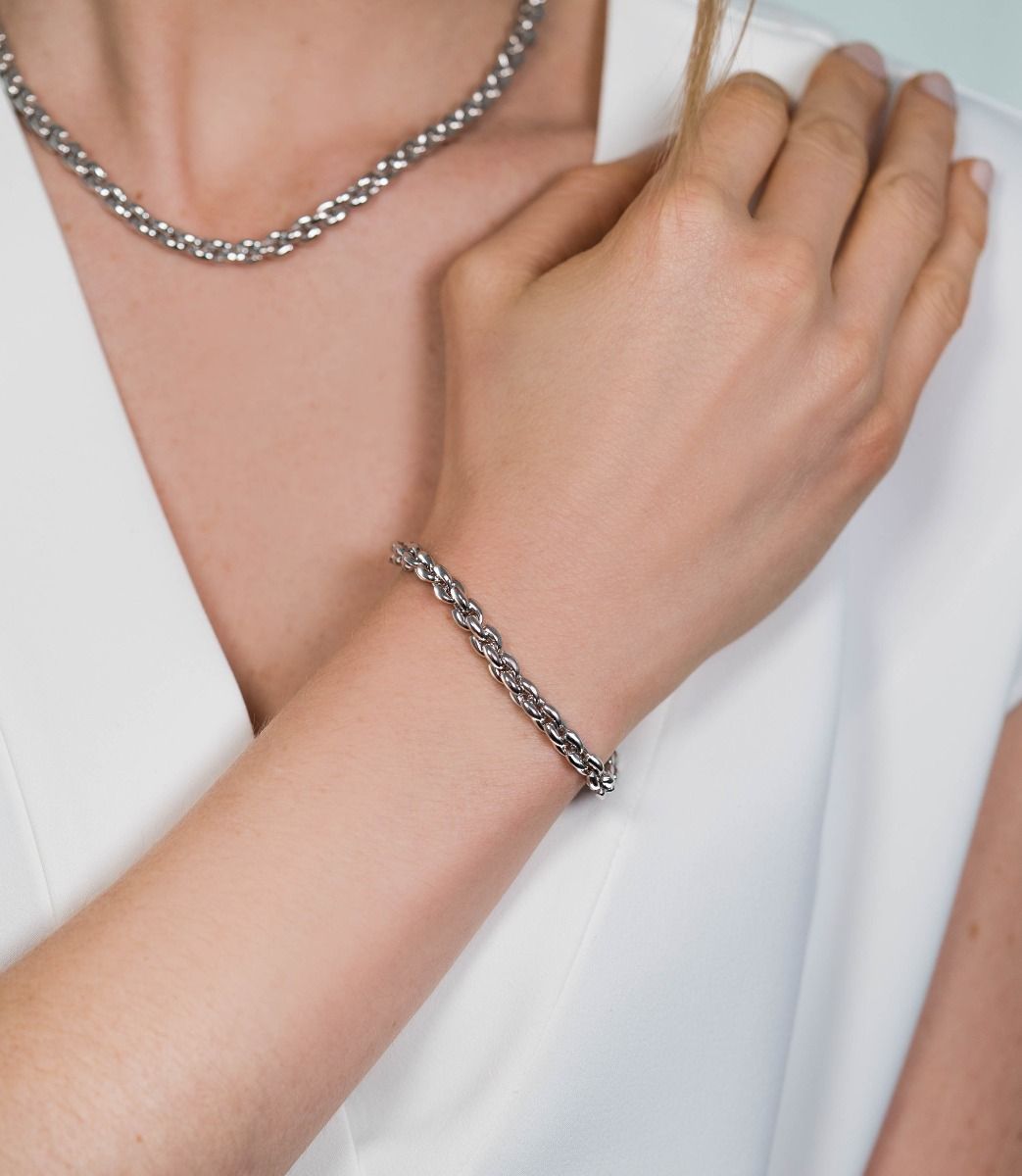 Zinzi silbernes Gliederarmband 19,5cm ZIA1205