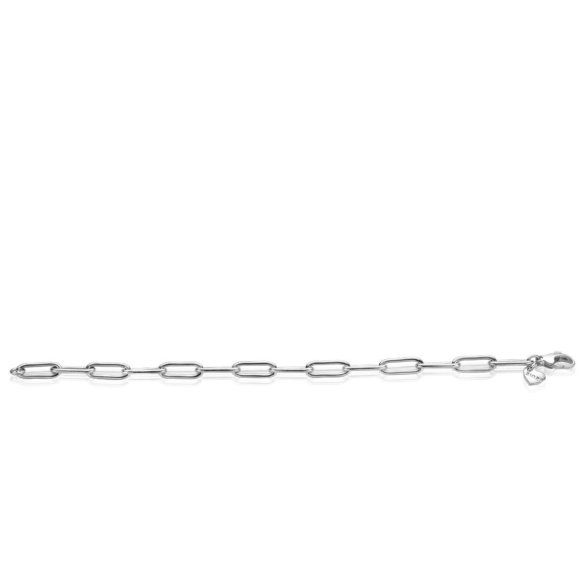 ZINZI zlv. armband paperclip schakels 5.8mm breed