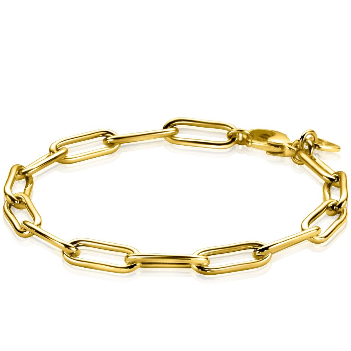 ZINZI zlv.armband gg.verg.paperclip schakels 5.8mm