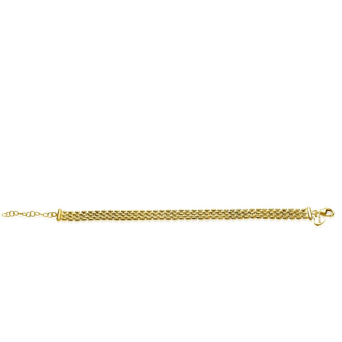 ZINZI zlv. rolex-style armband geel verguld 8mm